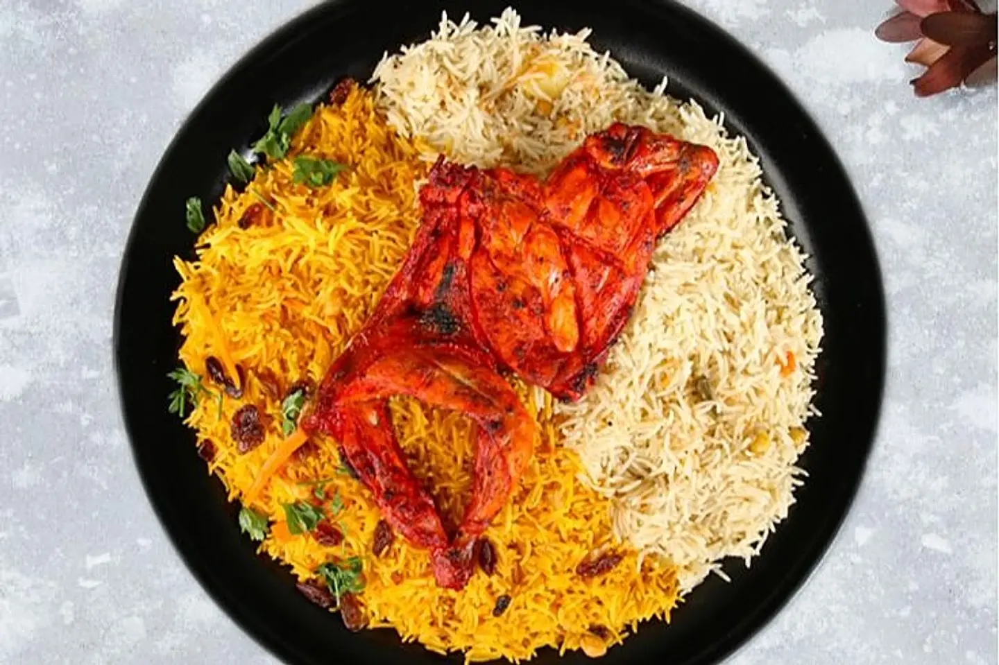 Half Charcoal Grilled Chicken With Rice