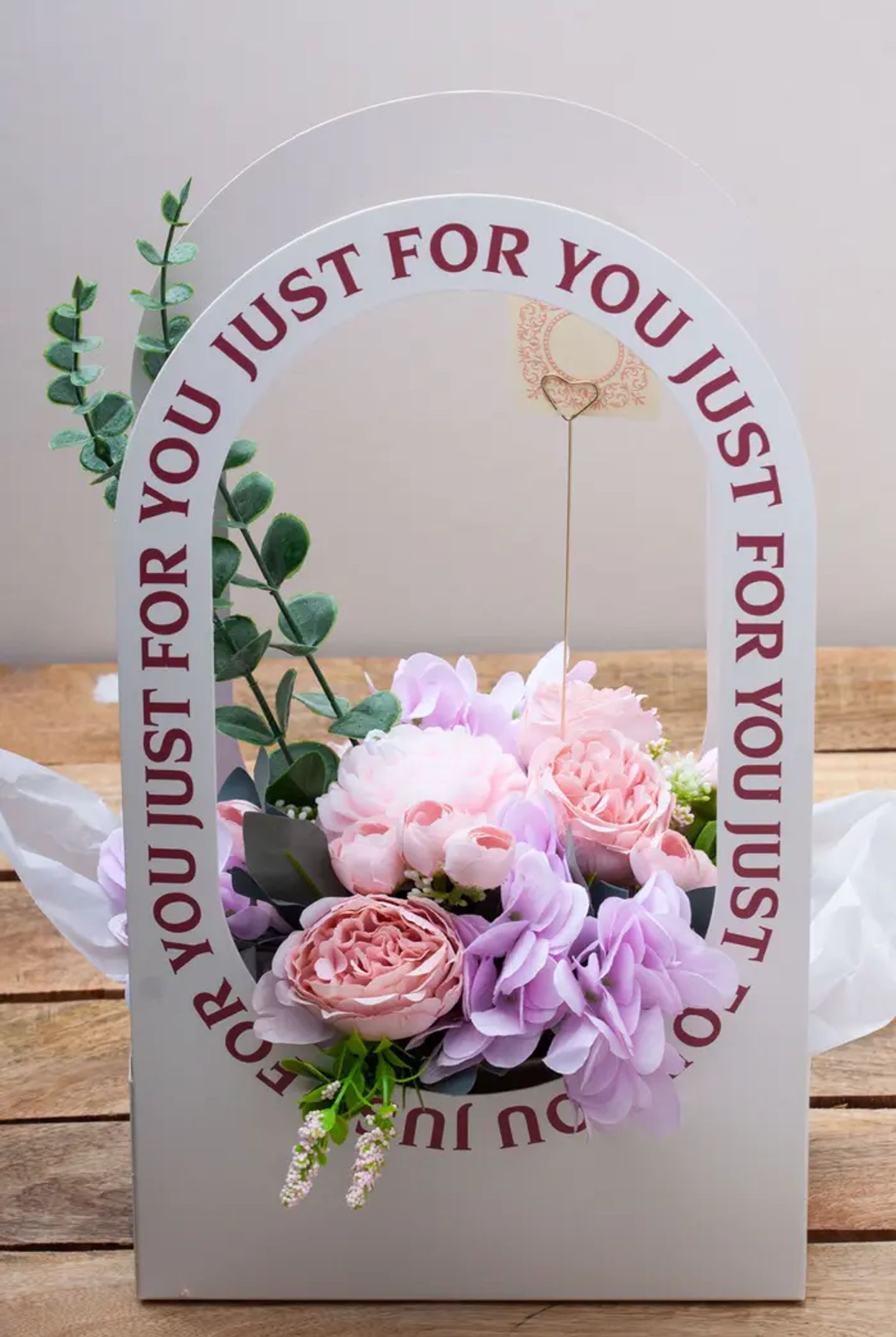 Bouquet Of Roses, Cup And Candle Pink
