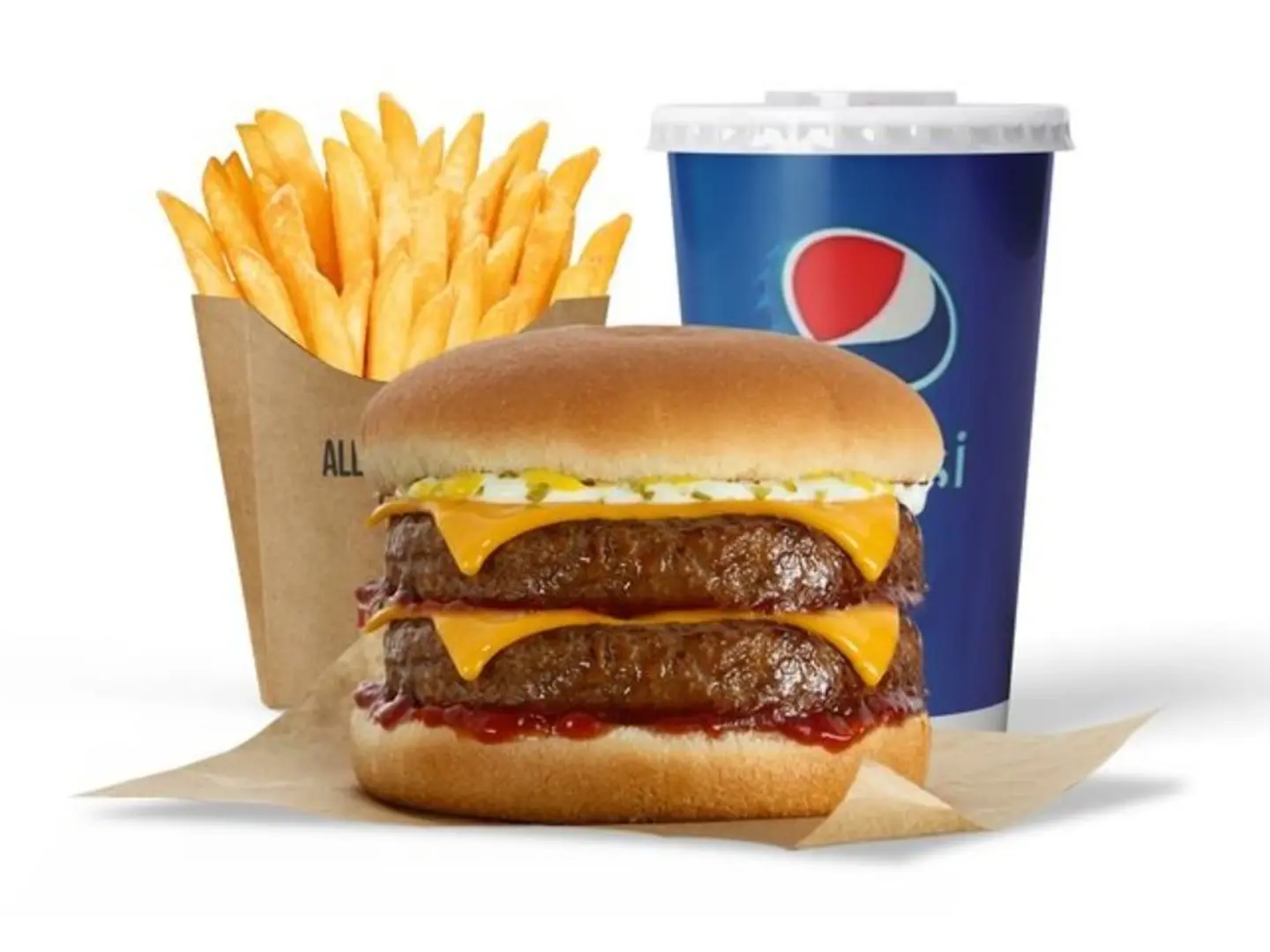Double Cheese Burger Meal