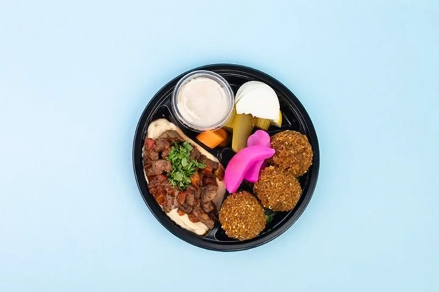 Kibdah W/Hummus Falafel Dish