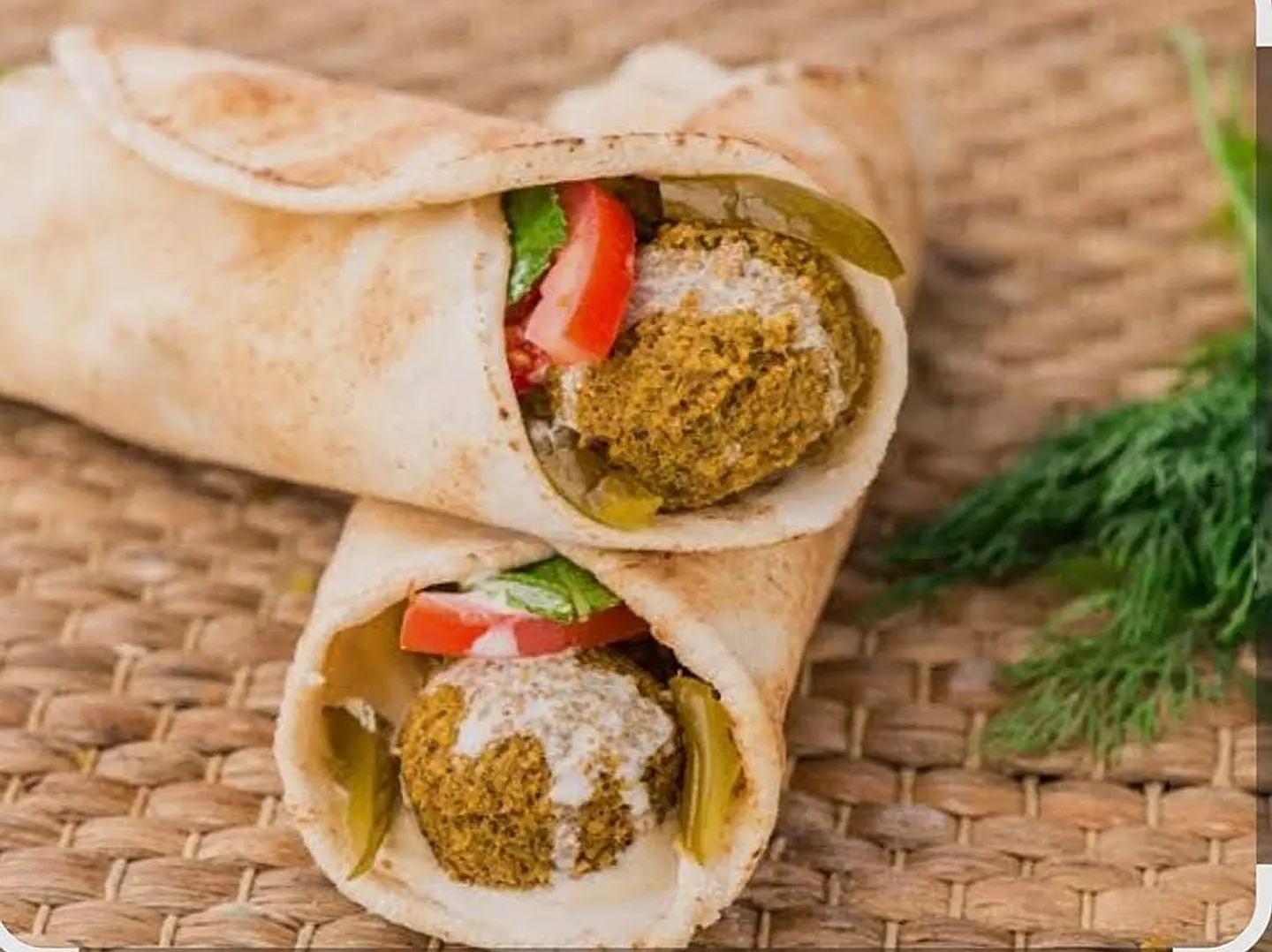 Falafel Sandwich With Rice And Eggs