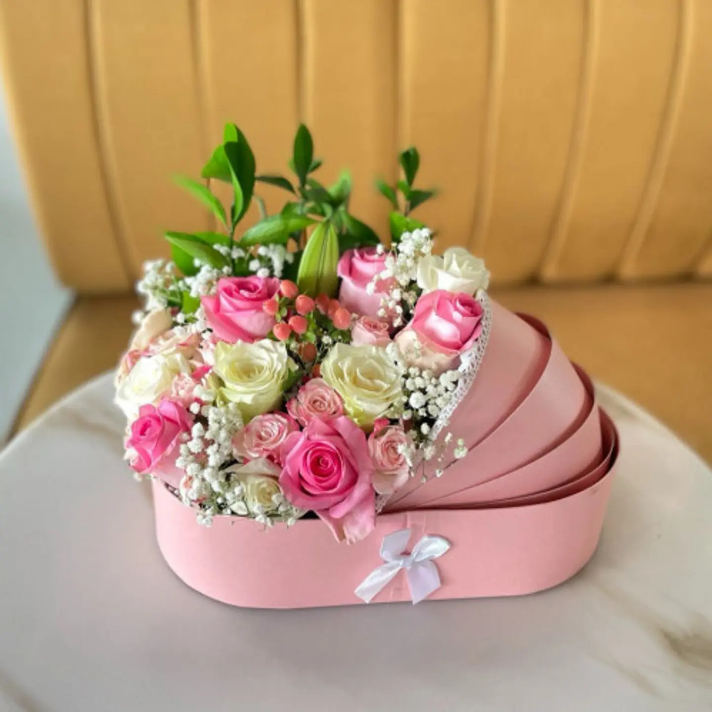 Pink White Rose