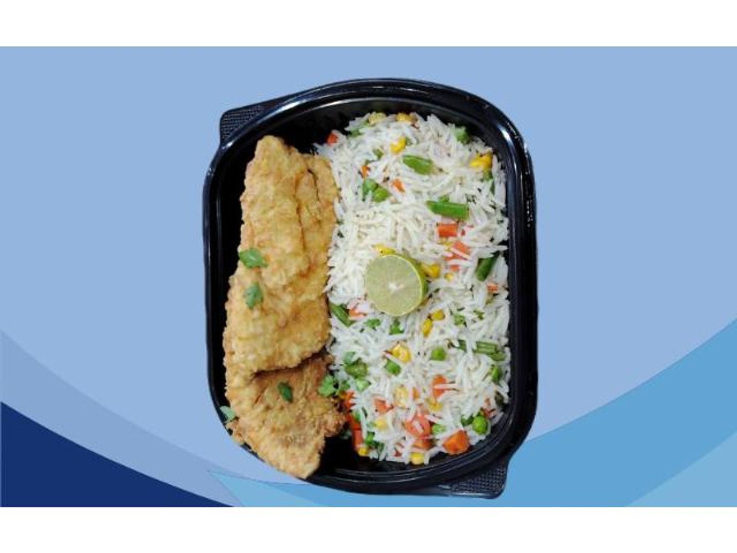 Fillet With Rice And Vegetables Meal