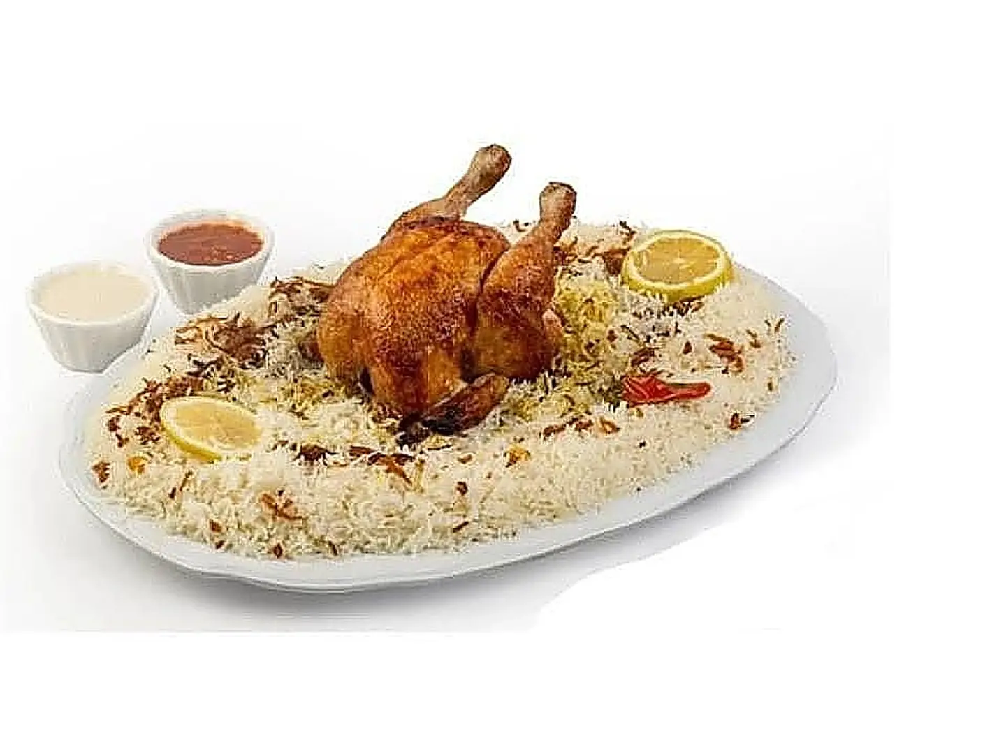 Whole Grilled Chicken With White Rice