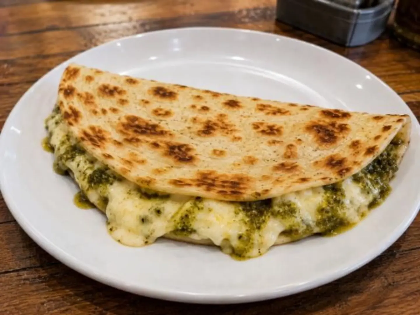 Cheese And Pesto Paratha
