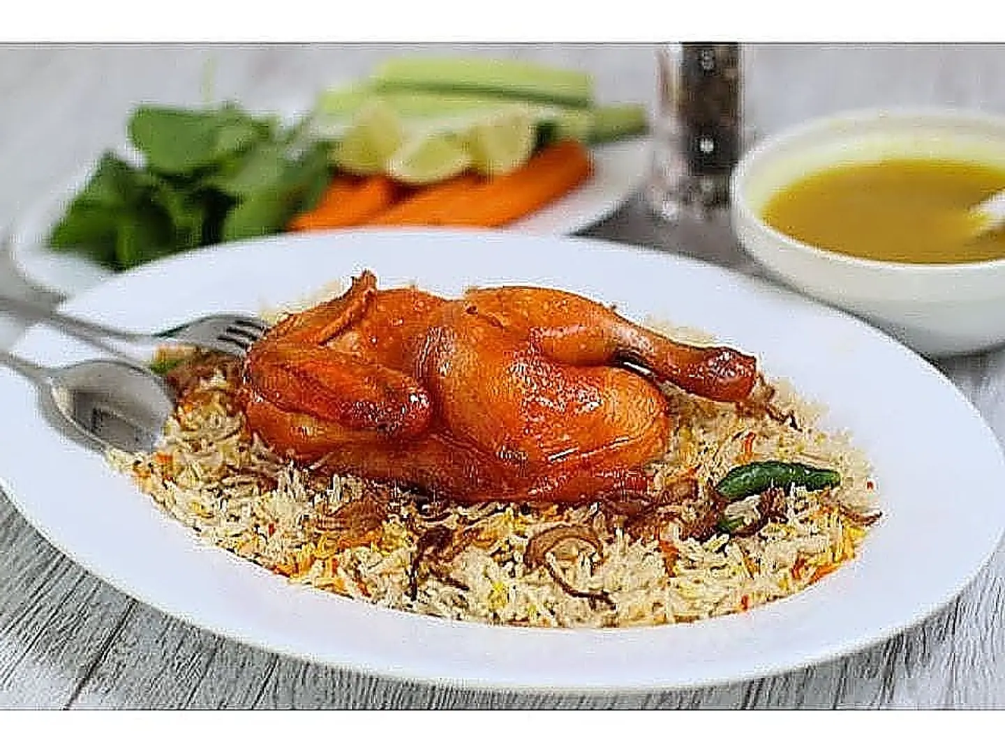 Quarter Grilled Chicken With Rice