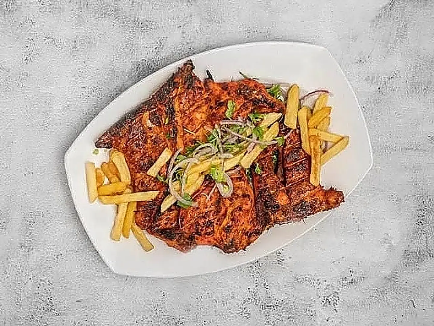 حبة دجاج على الفحم بدون رز