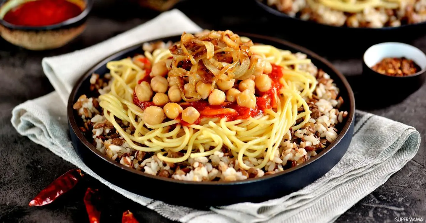 طبق كشري وسط