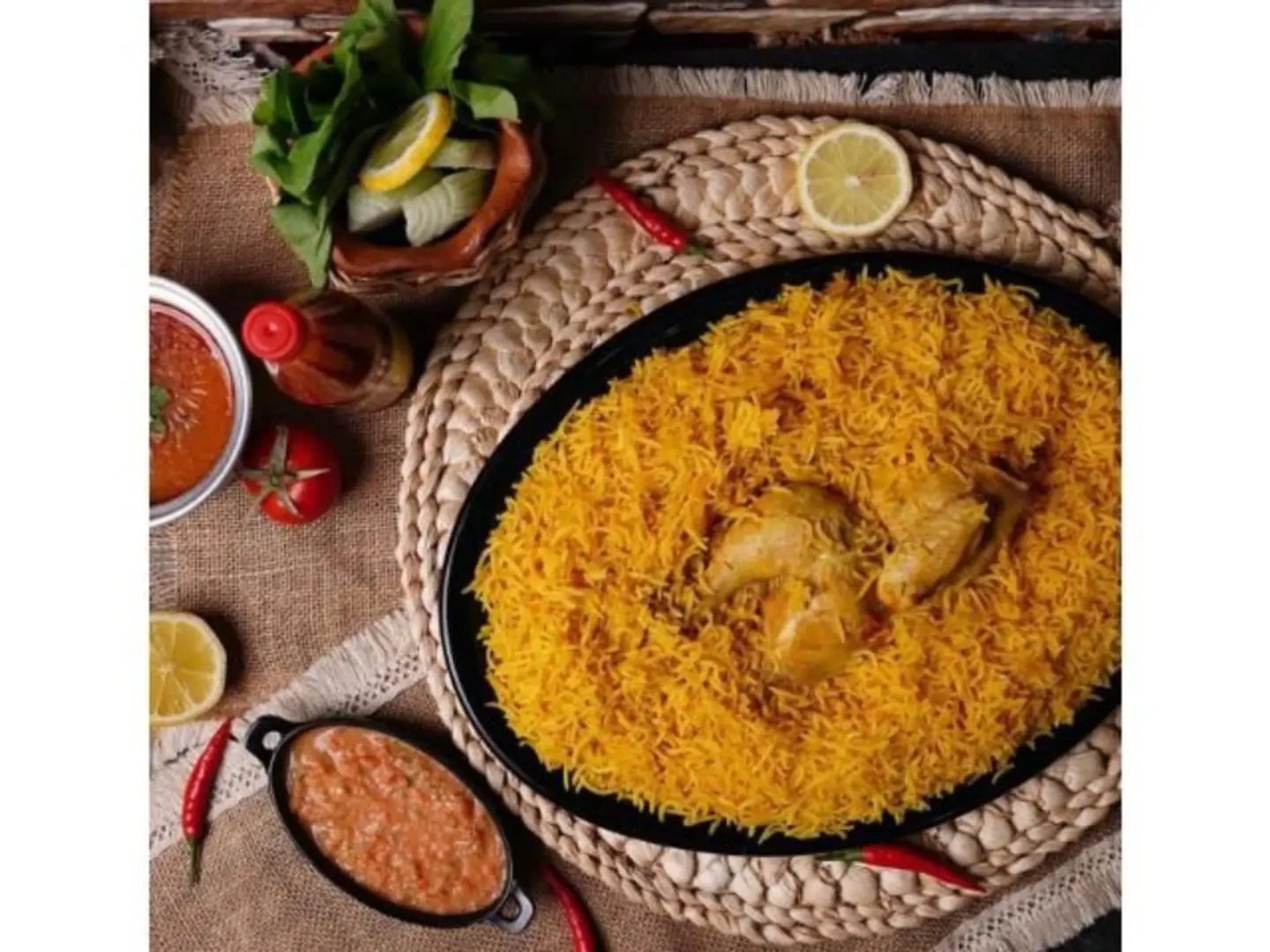 نصف دجاج مضغوط مع الأرز