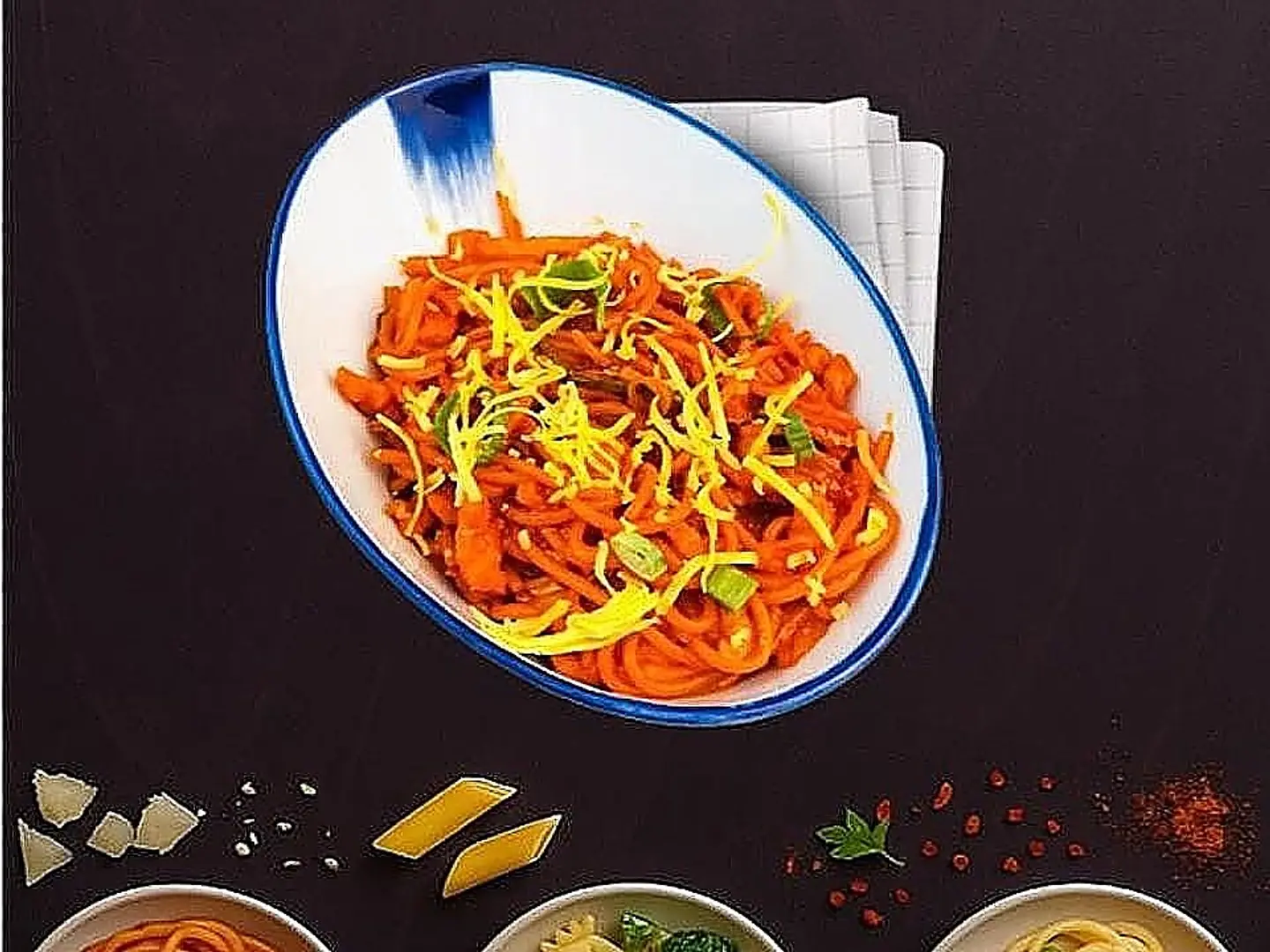 معكرونة شيزوان بالخضار