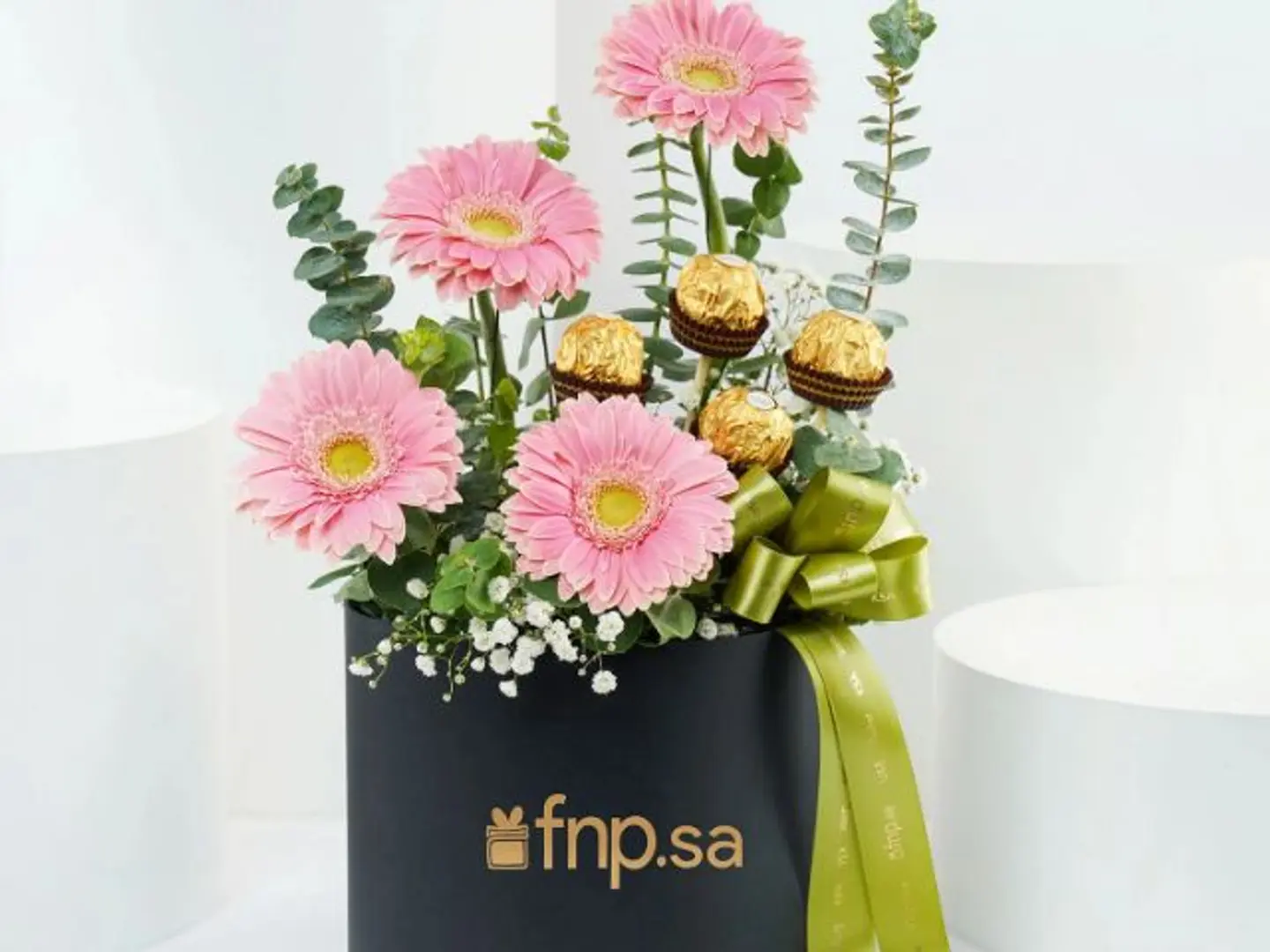 "Gerbera N Ferrero Rocher Box "