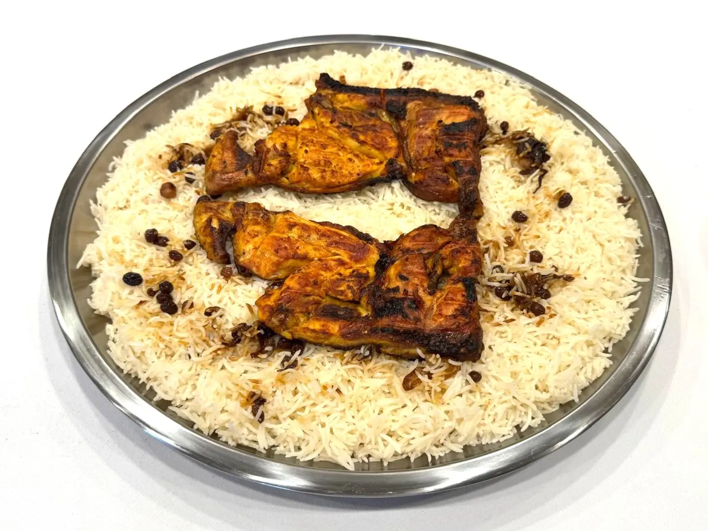 Charcoal Grilled Chicken With Pishawari Rice