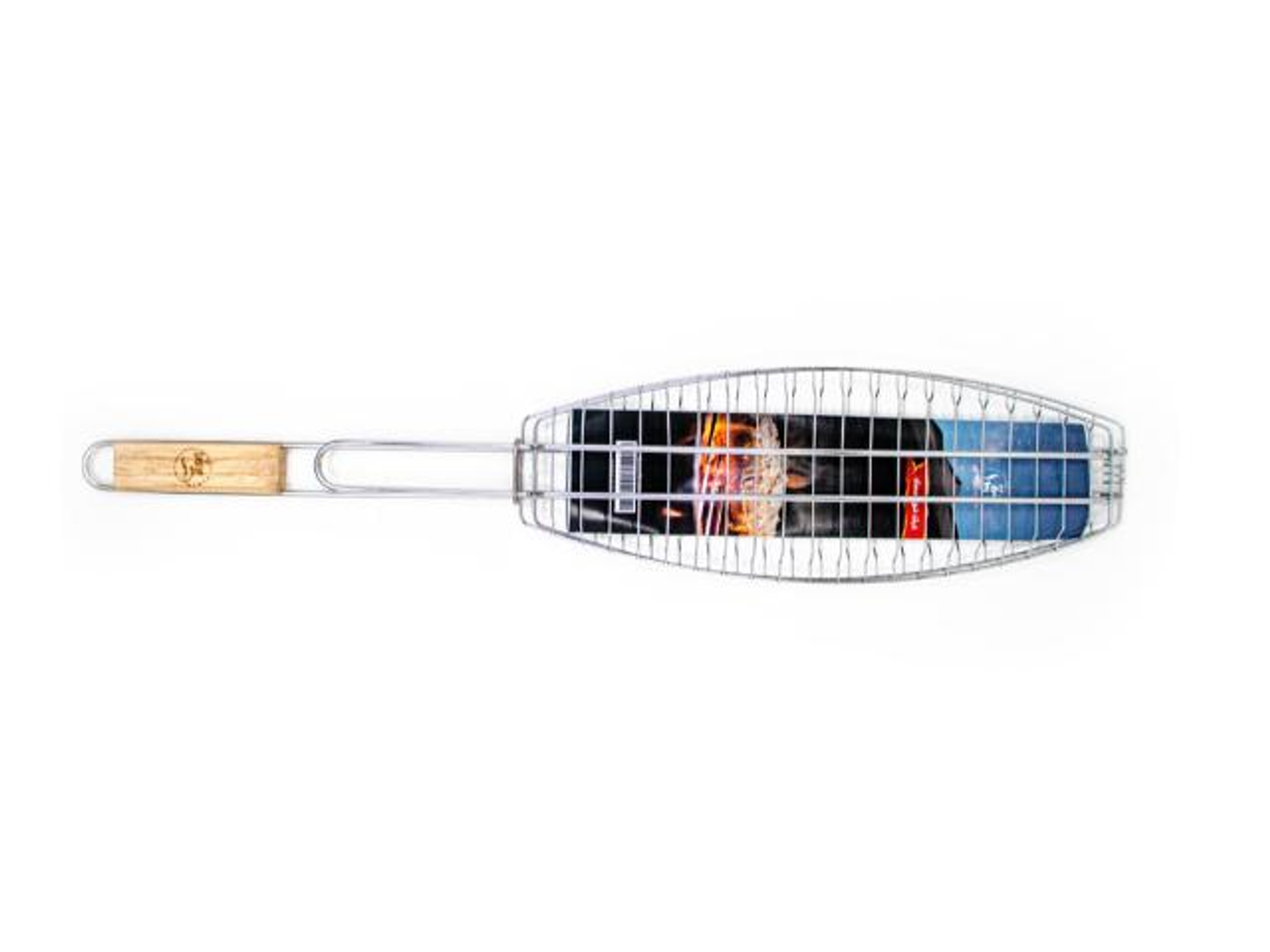Qamra Bbq Fish Wood Handle قطعة\Pcs