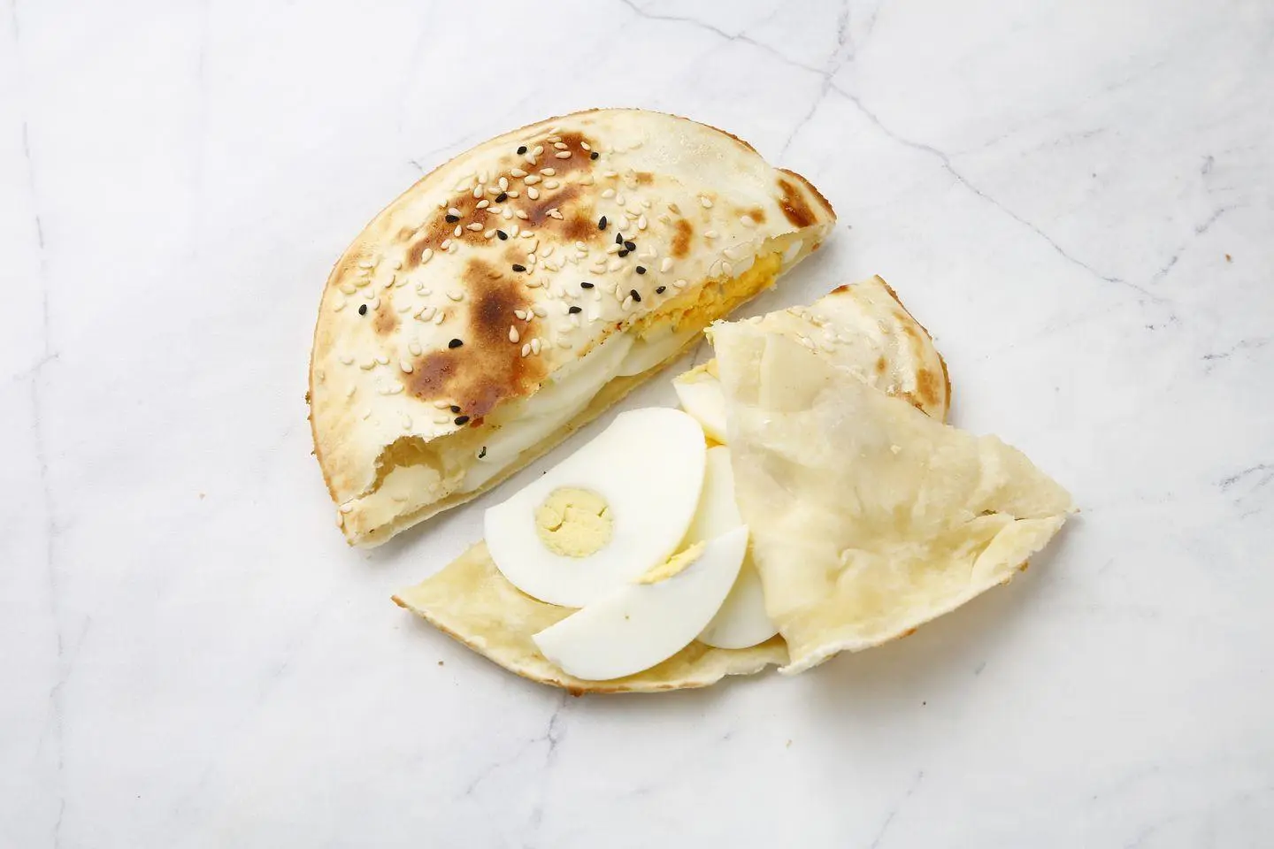 فطيره بيض مسلوق