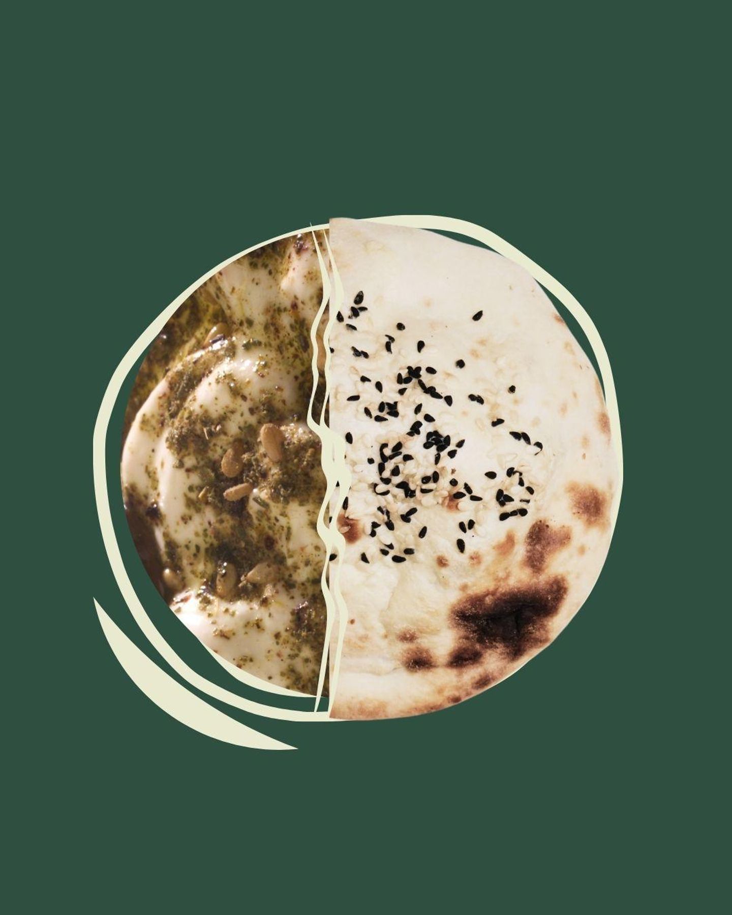 مدور جبن بالزعتر