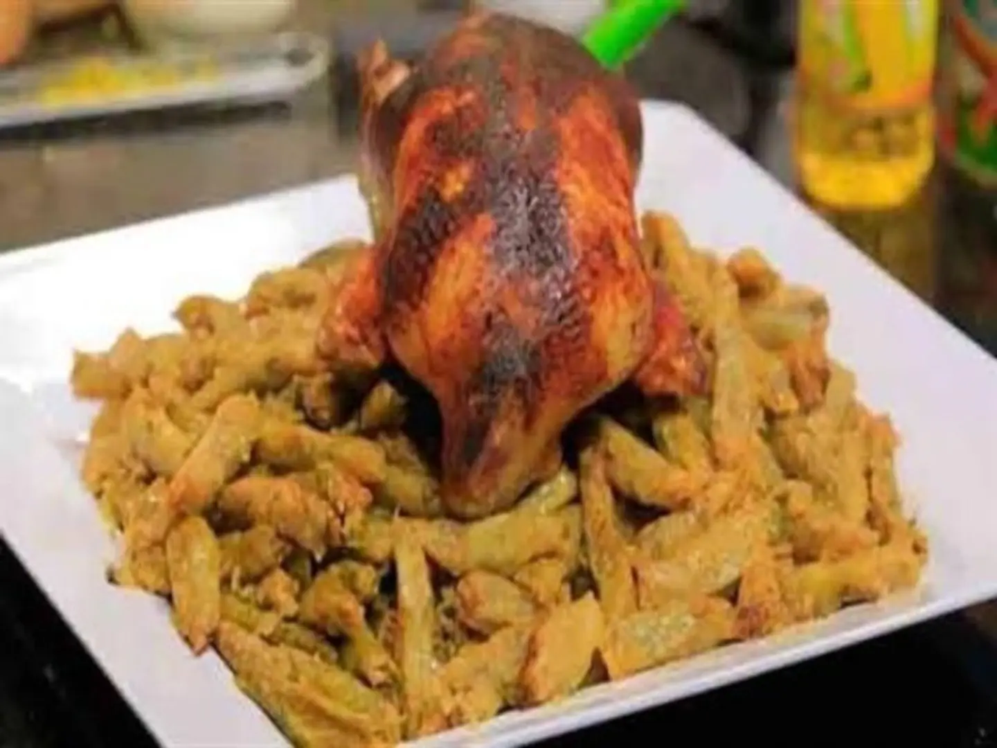 A Quarter Of A Duck With Cabbage