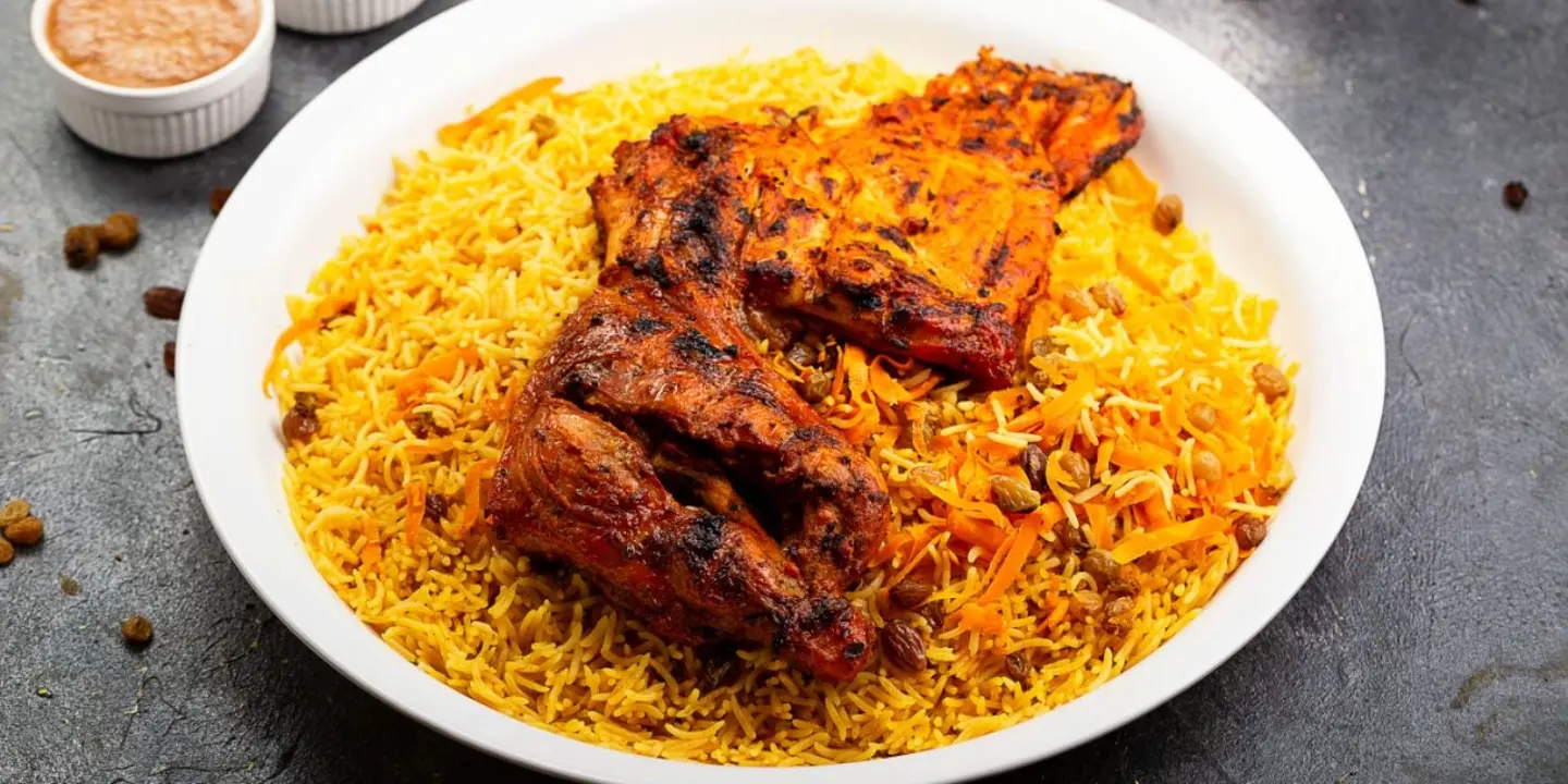 Charcoaled Chicken With Rice