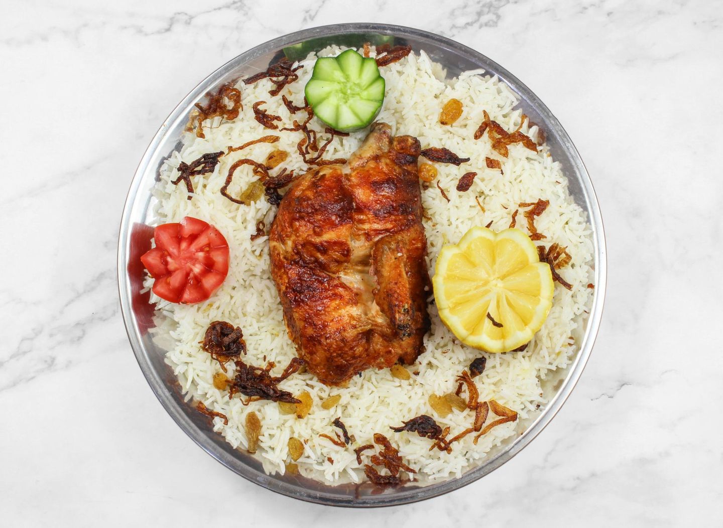 حبة دجاج شواية أرز شعبي