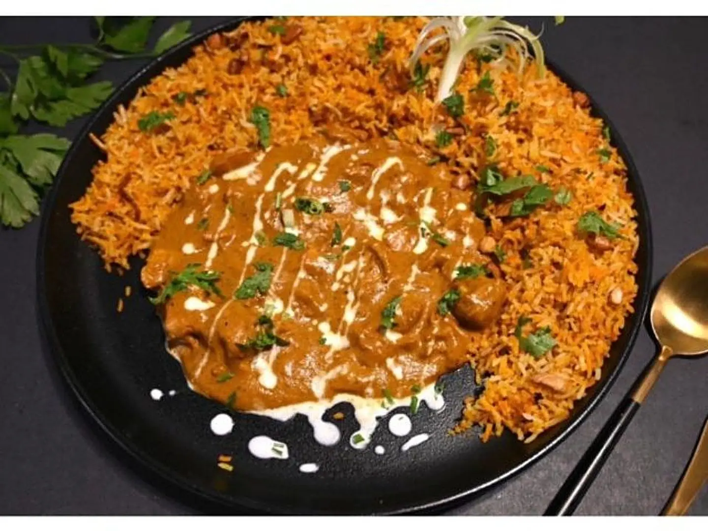 Butter Chicken Biryani Platter