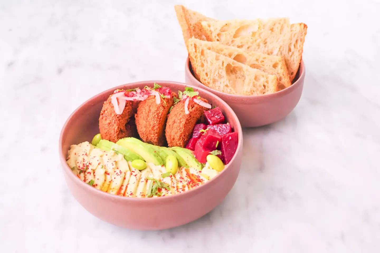 Falafel Bowl With Avocado Hummus