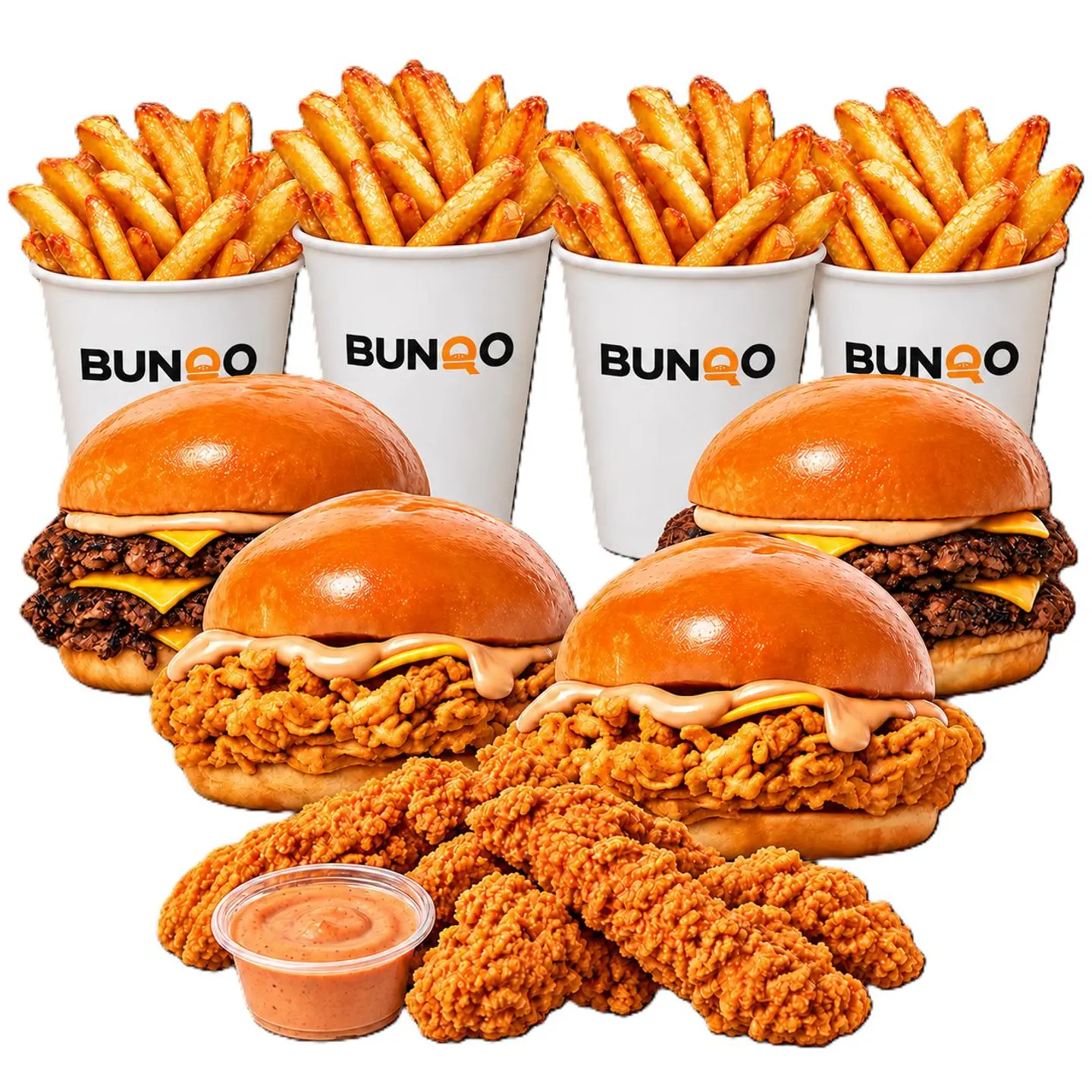 Bunco Mix 4 Burger Meal