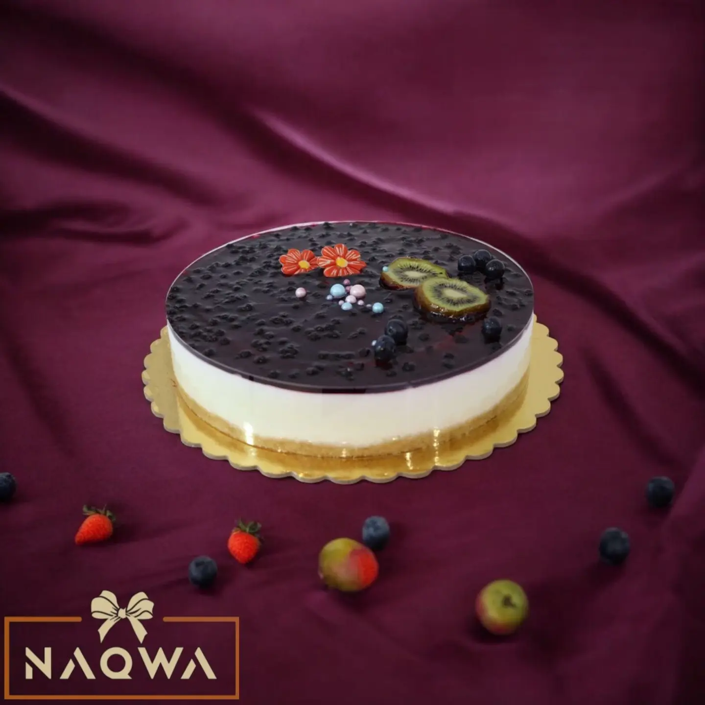 تشيز كيك توت ازرق
