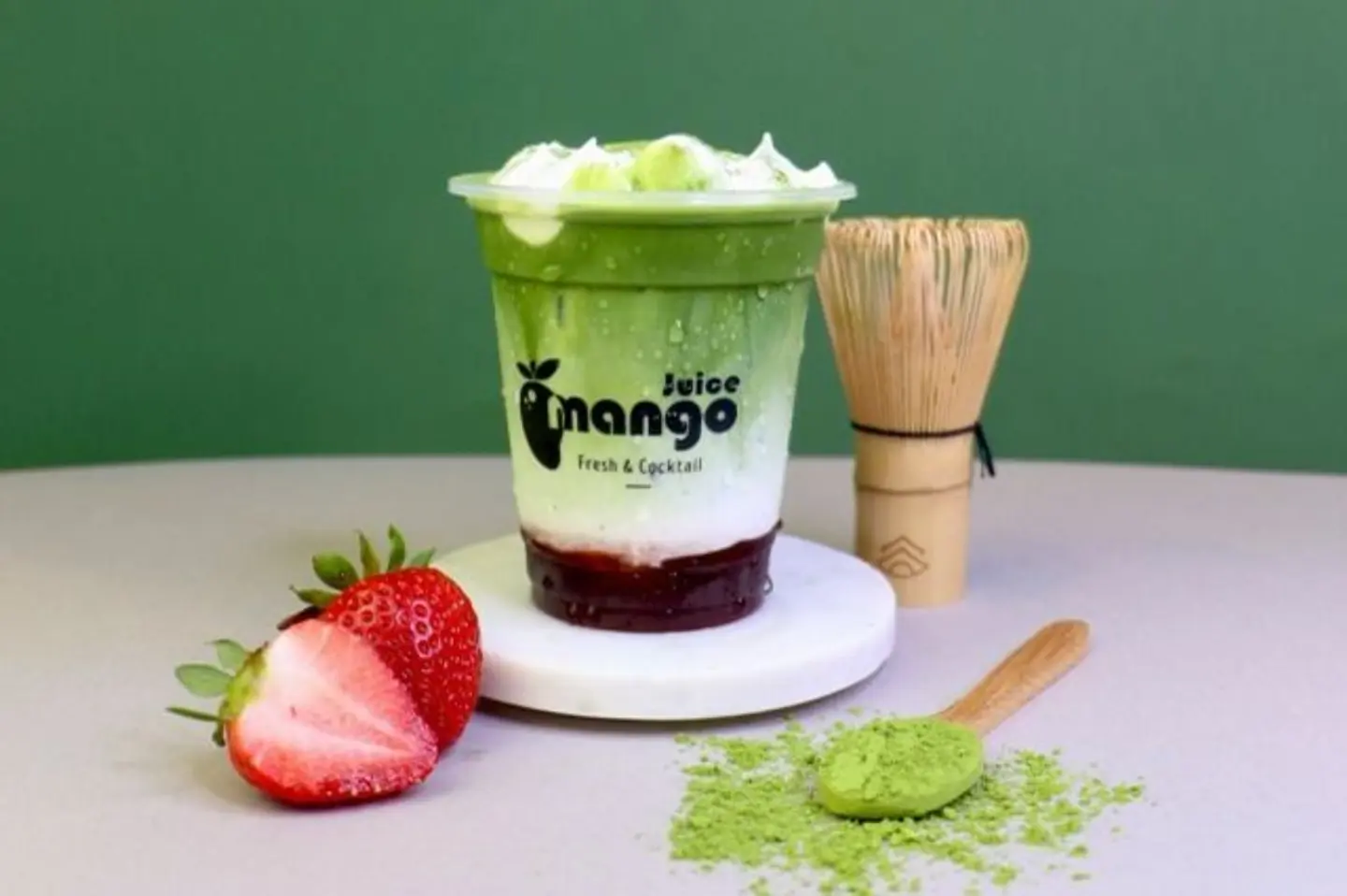Strawberry Matcha Cream