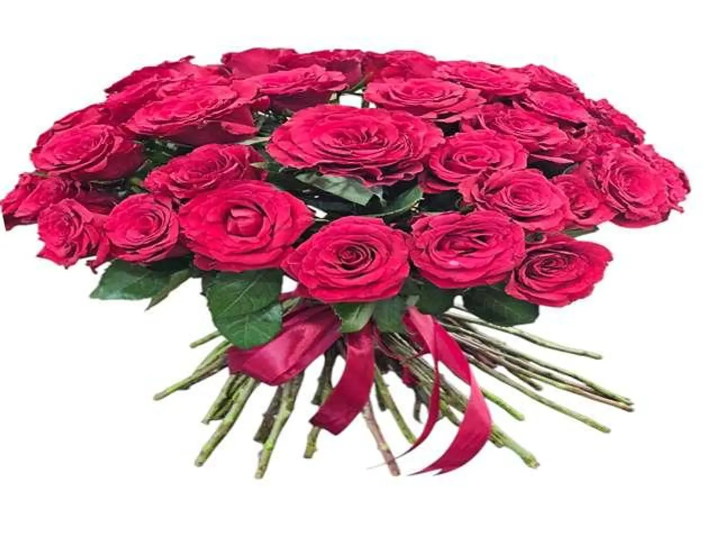 باقه ورد روز احمر مع شريطه
