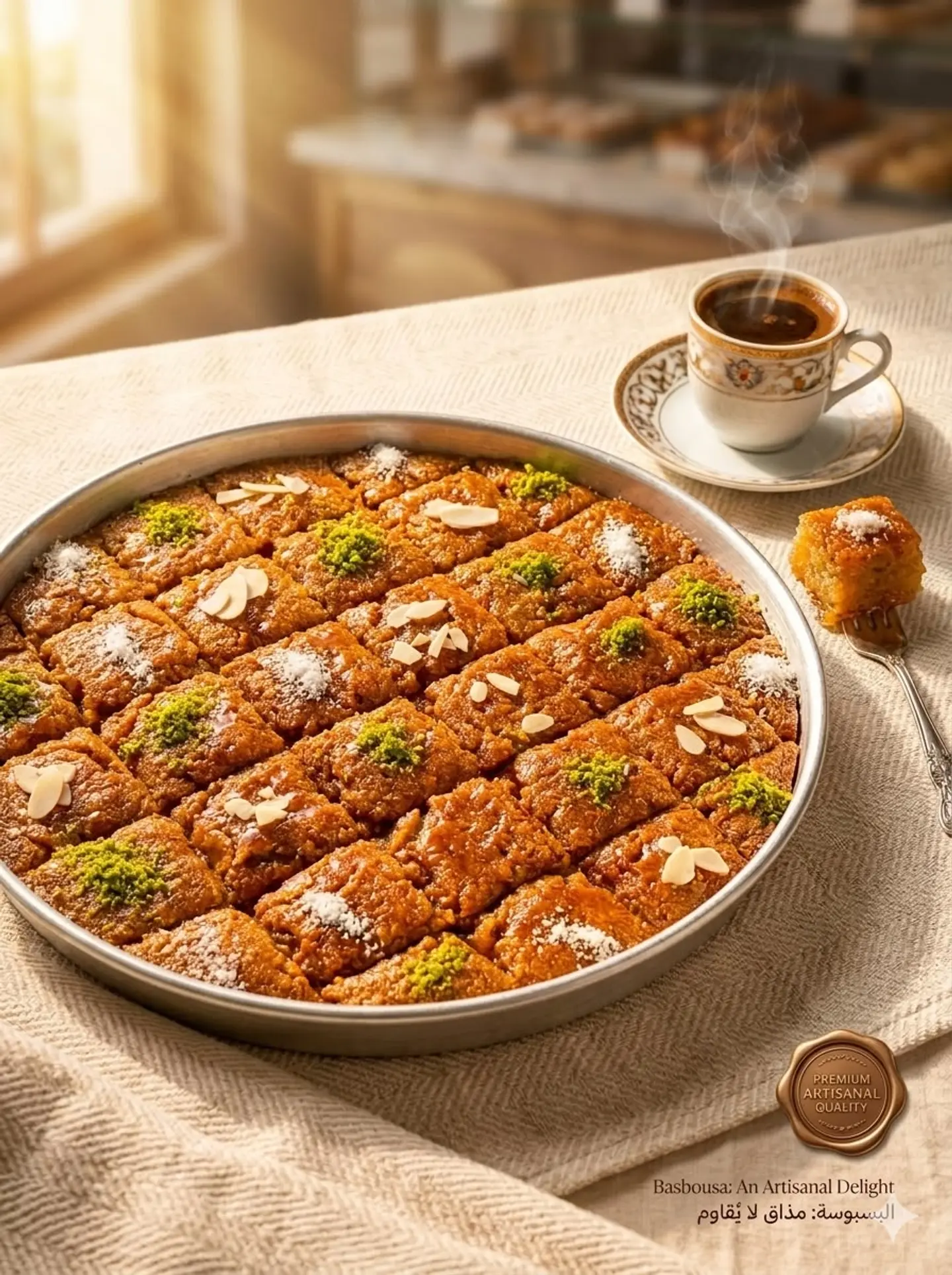 Roasted Milk Basbousa