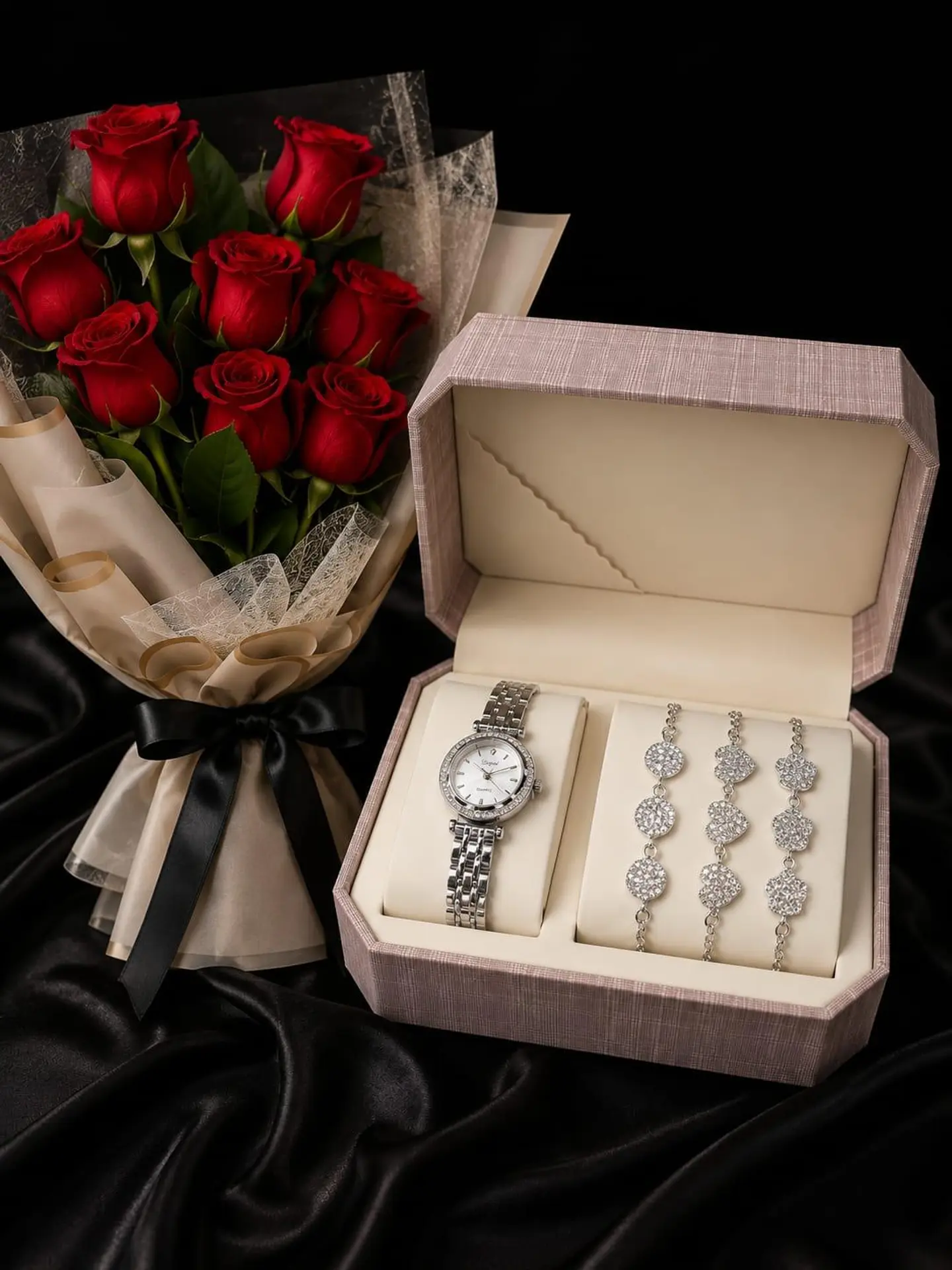 Women's Watch With A Bouquet Of Roses 5