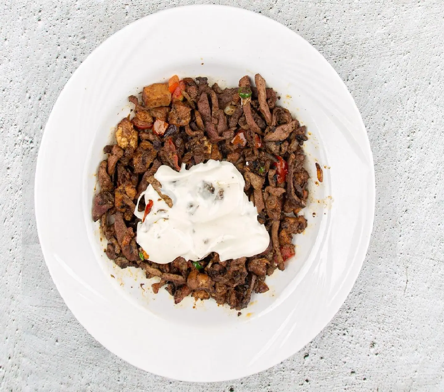 Baladi Liver With Cheese