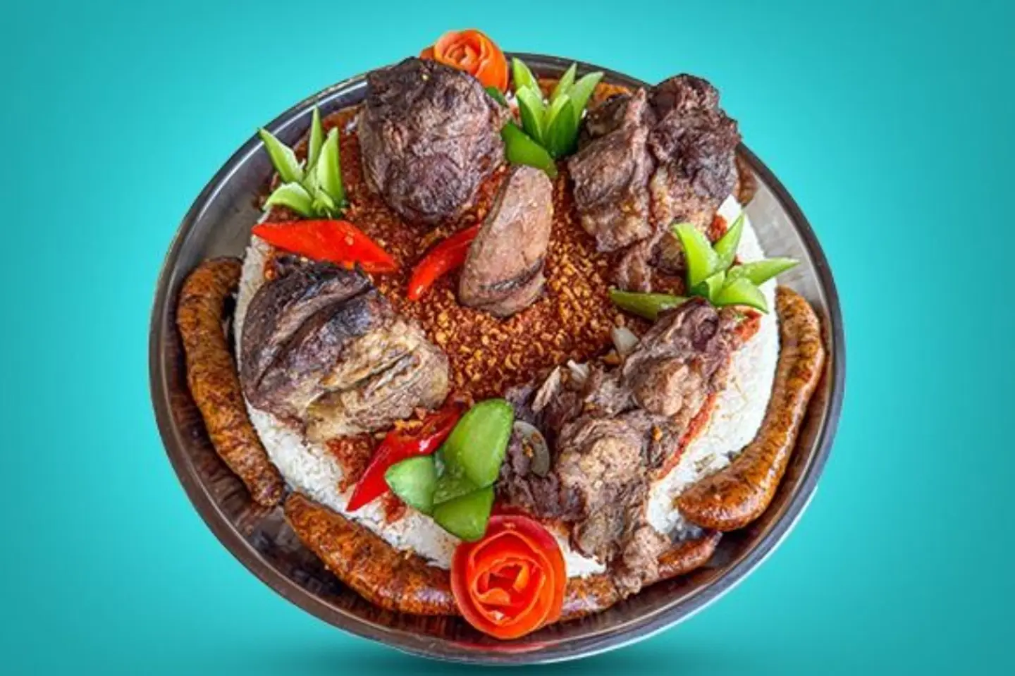 Meat Head And Tongue Fatteh Tray