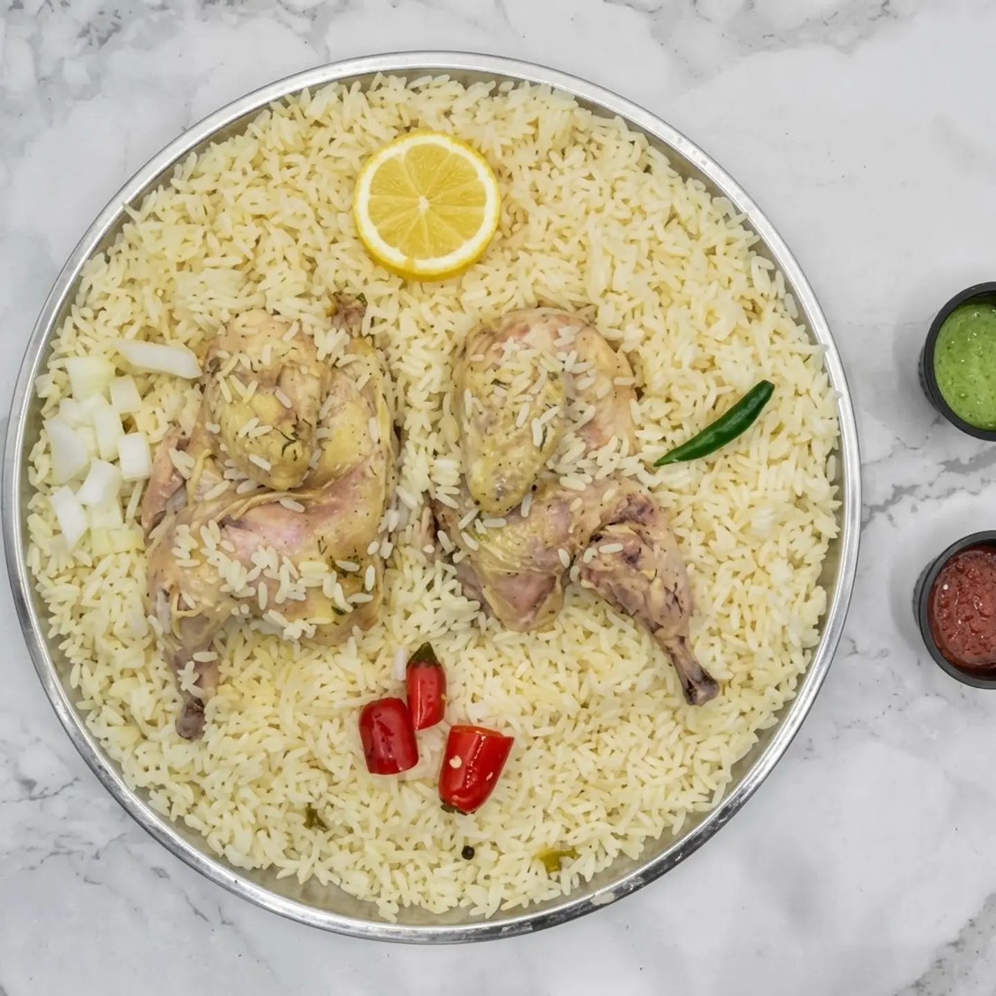 Half A Chicken Madghot With Abu Bint Rice