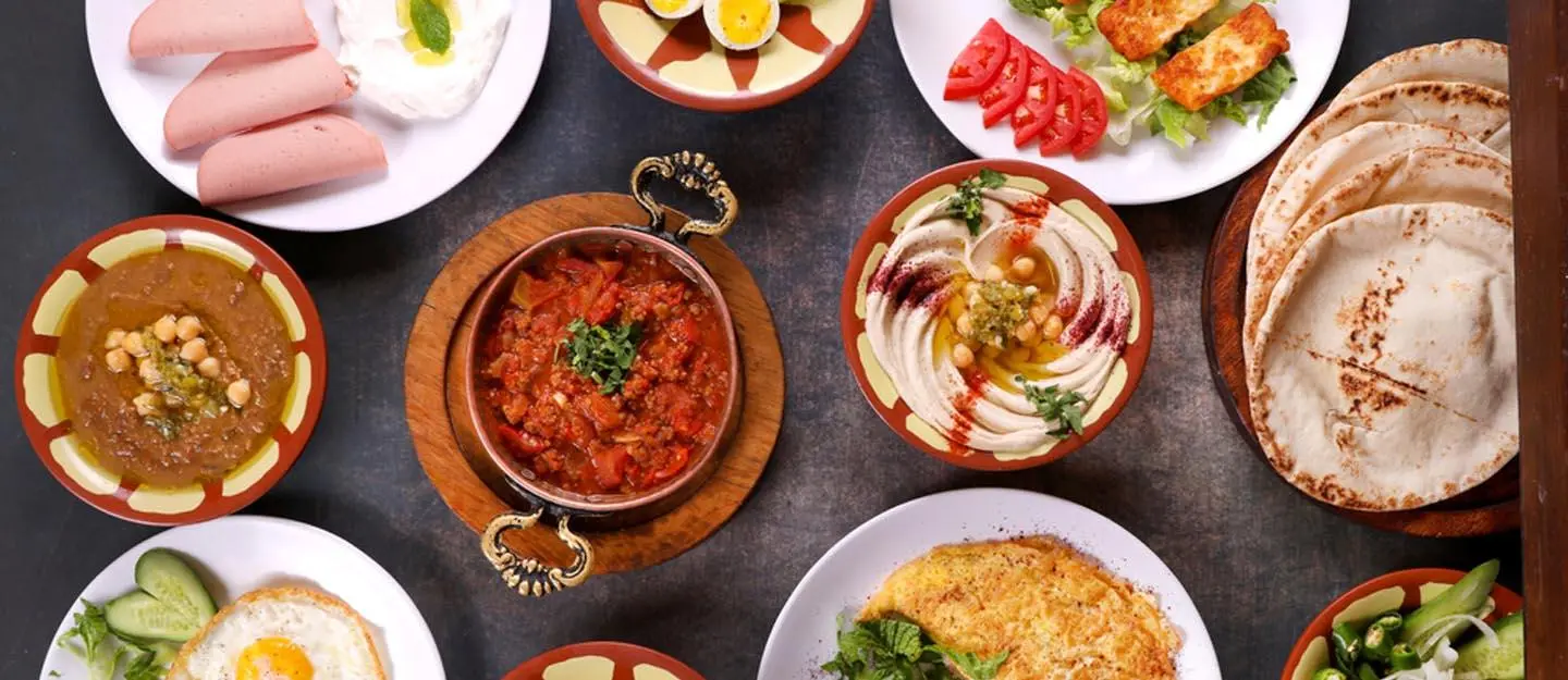 طبق فطور شامي مشكل