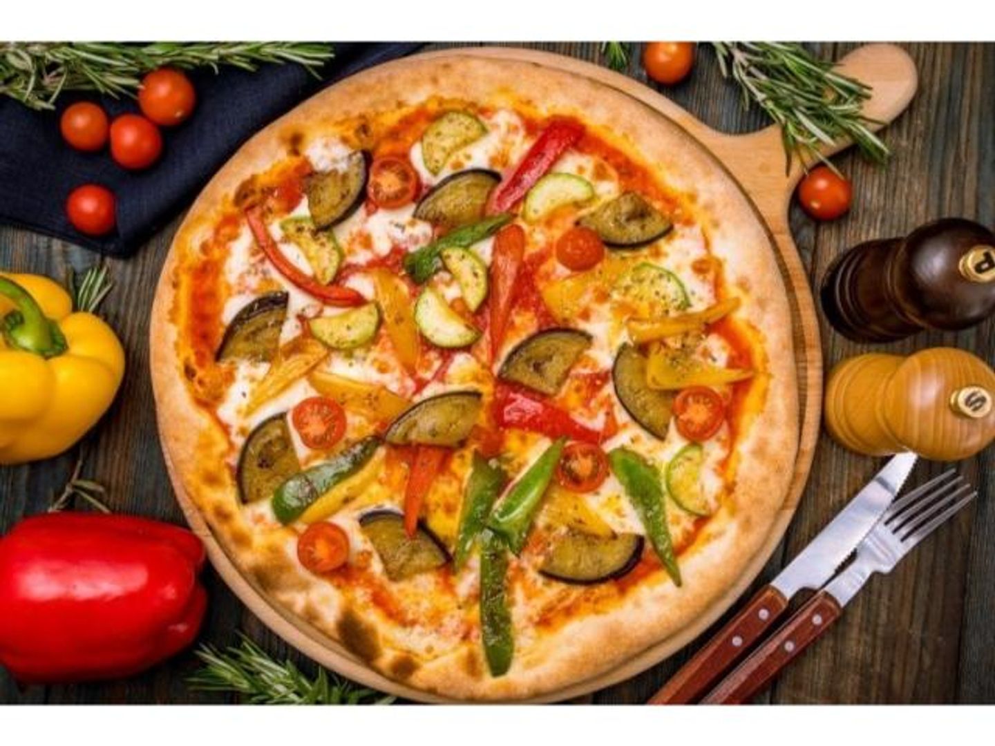 Labneh With Vegetables Pizza