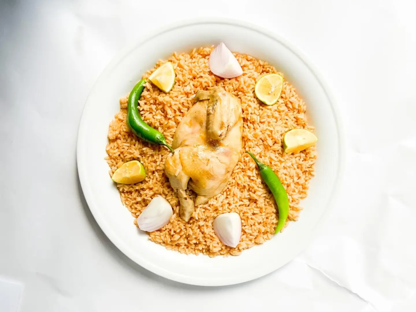 حبة دجاج مسلوق مع رز جلال