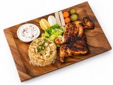 طبلية فروج على الفحم مع الأرز