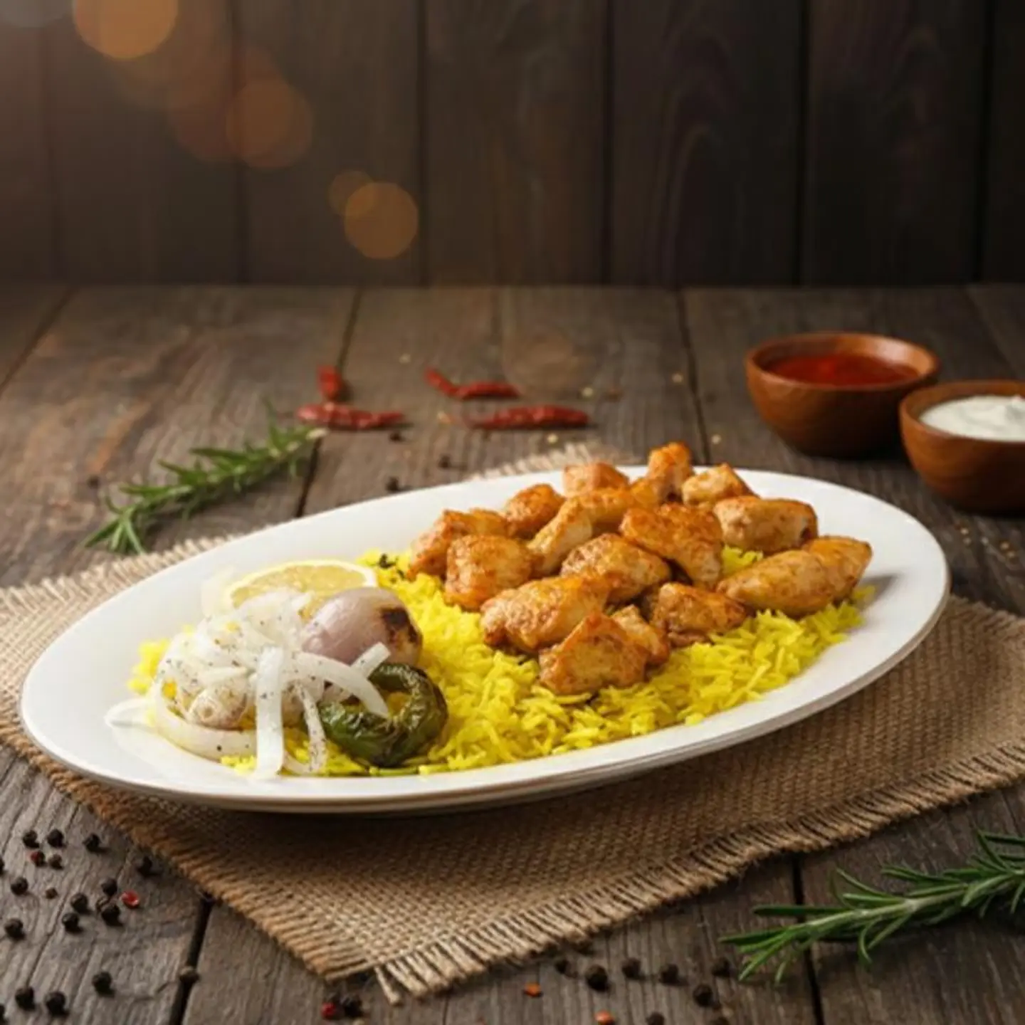 شيش طاووق 4 سيخ.اوصال دجاج