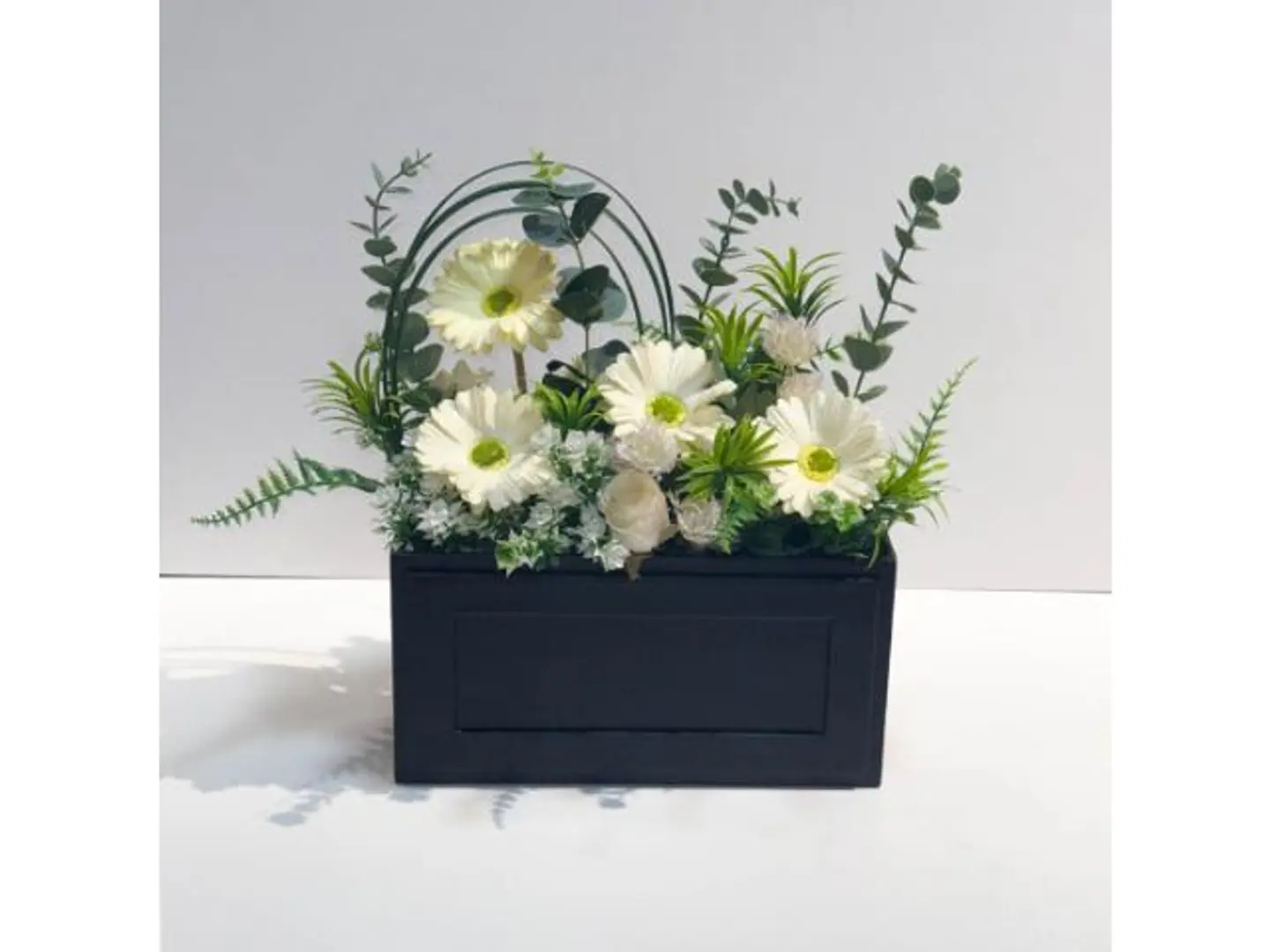 Leather Box With Artificial Flowers 101