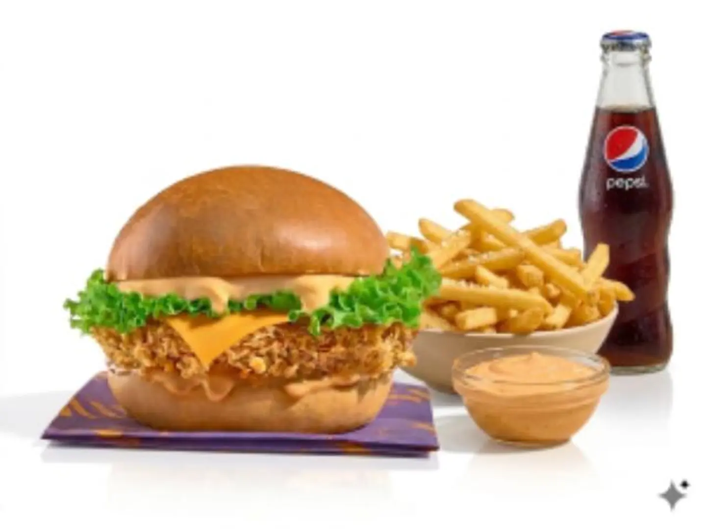 وجبات البرجر - وجبة بـرجـر دجاج كرسبي