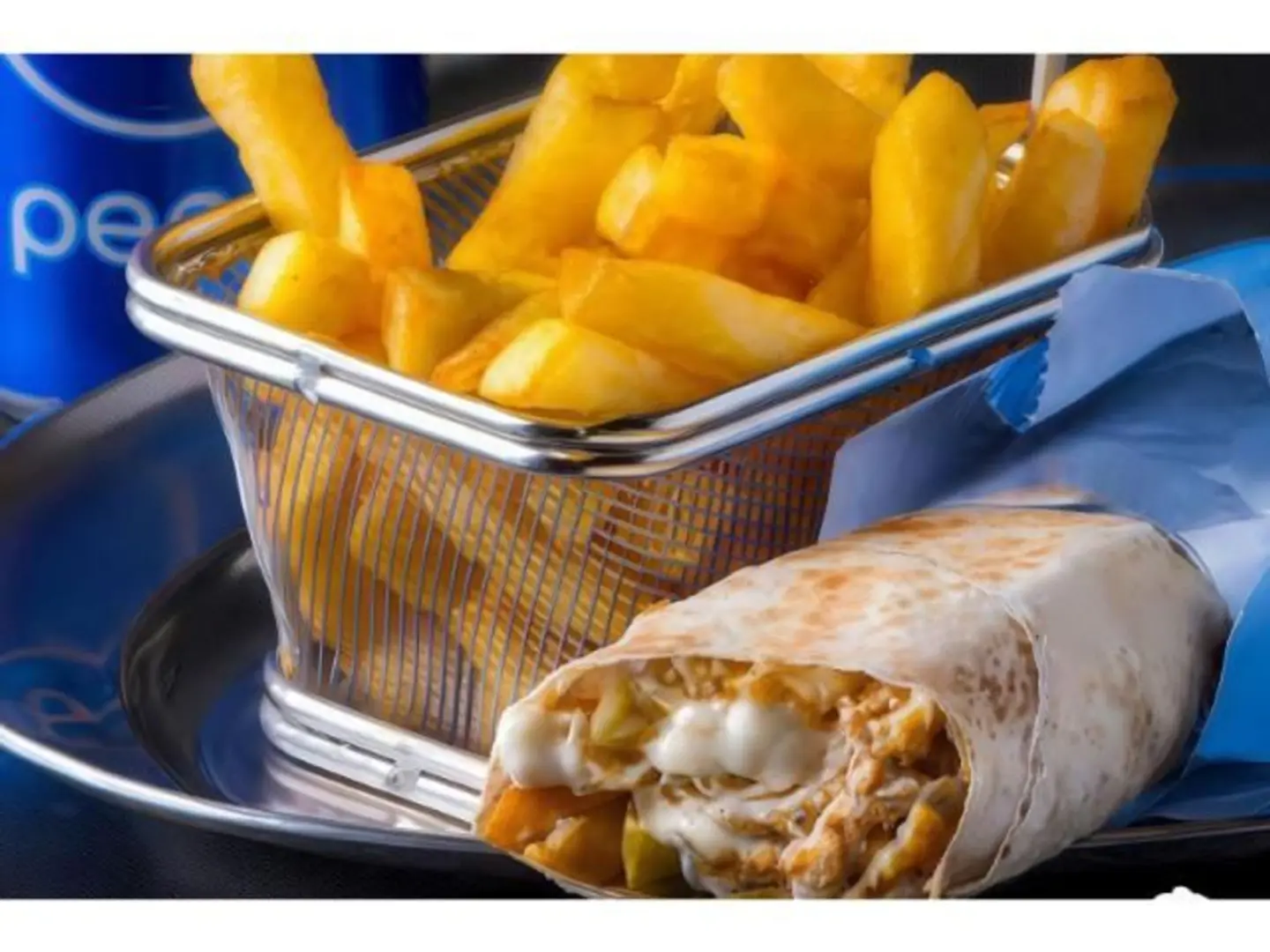Small Shawarma With Fries & Pepsi