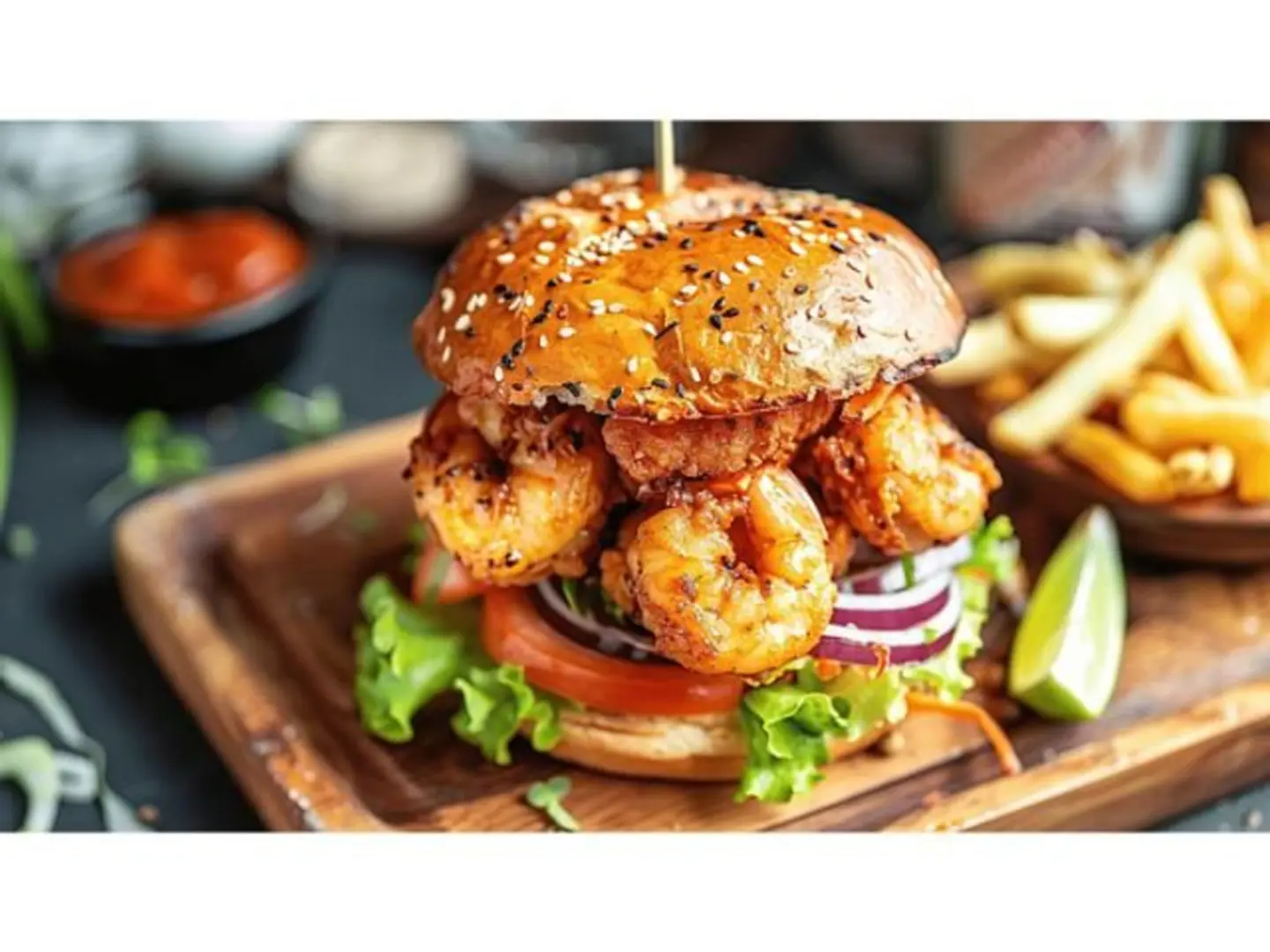 Shrimp Burger Meal