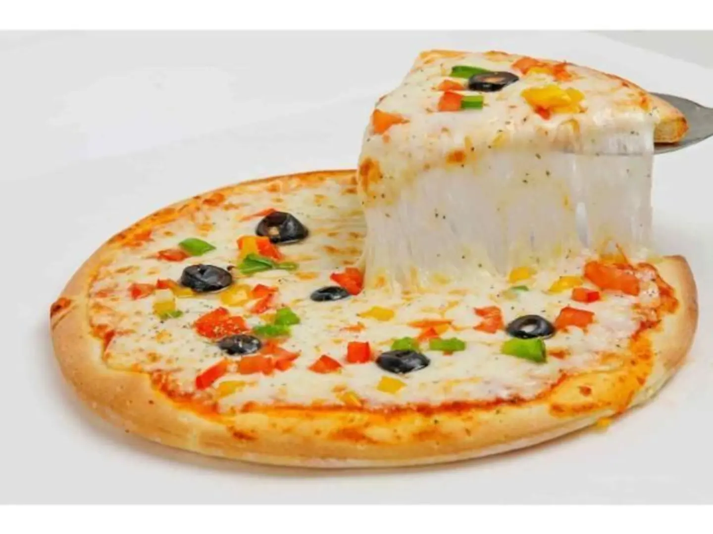 Liquid Cheese Pizza With Vegetables