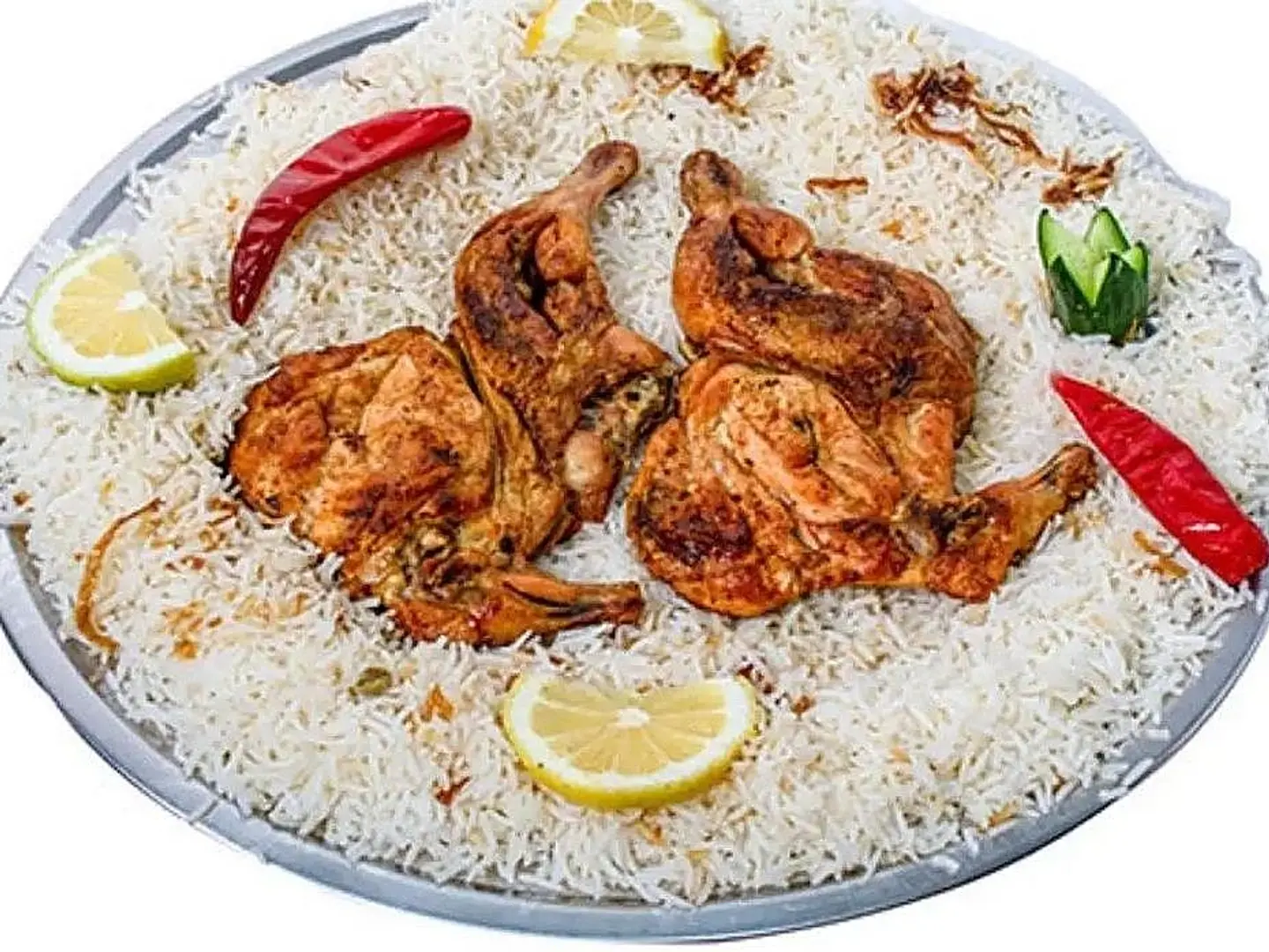 حبة دجاج مظبي مع الرز