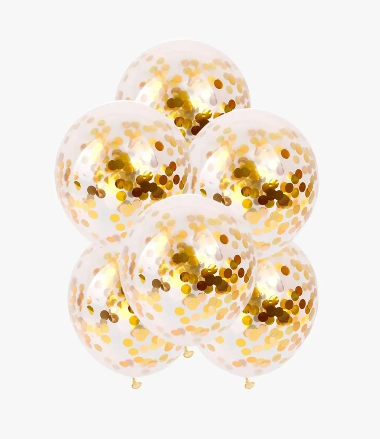 Gold Confetti Balloons Bouquet