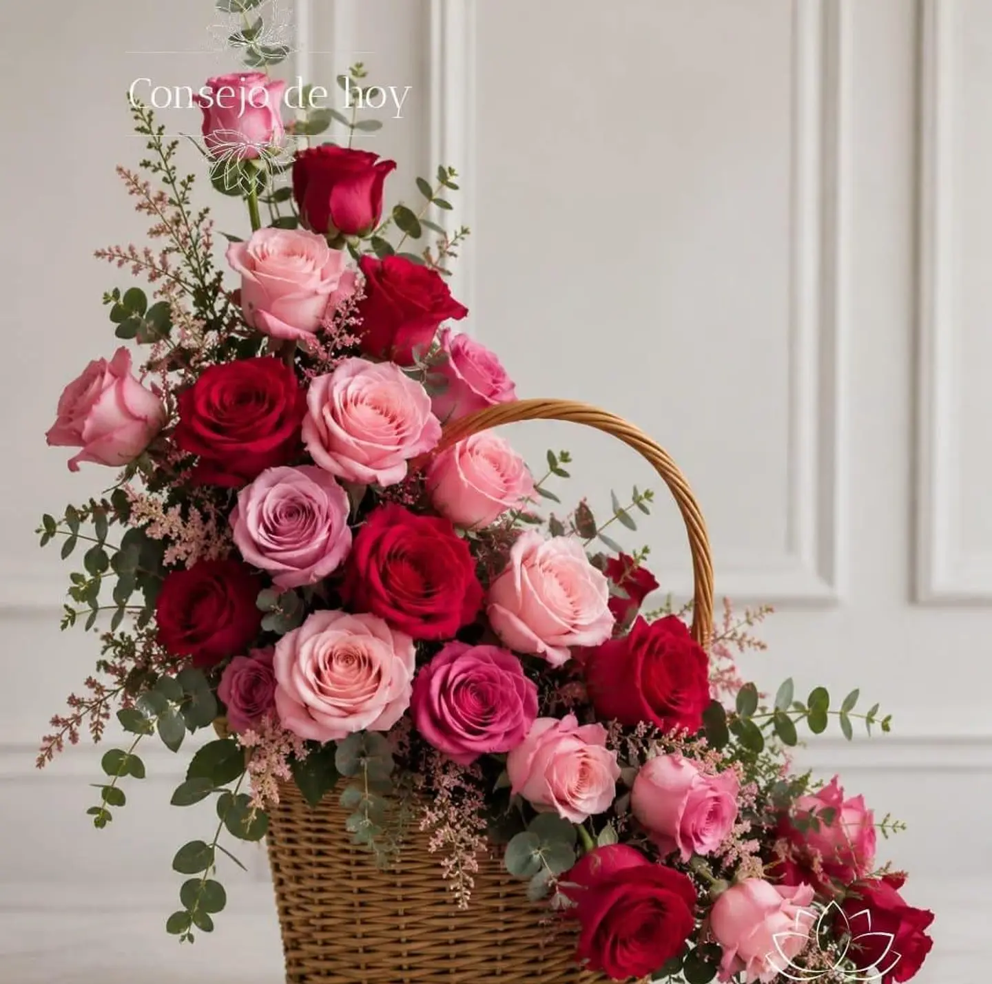 Fuchsia Gradient Flowers Bouquet In Basket