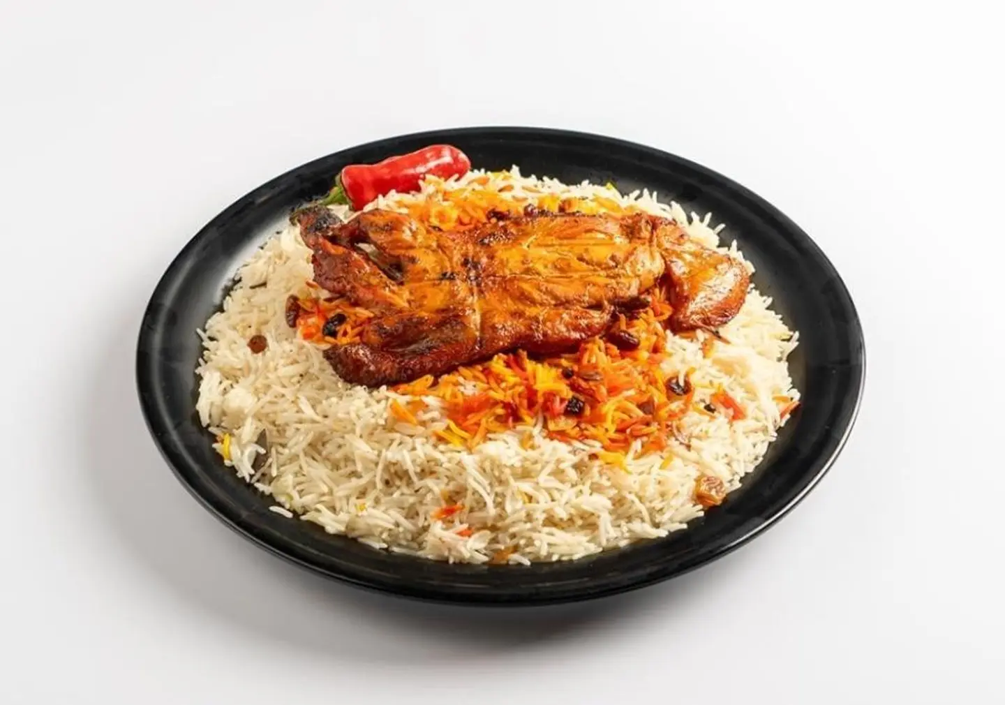 Half Charcoal Chicken With Rice