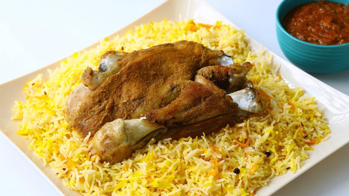 Half Chicken Haneeth With Rice