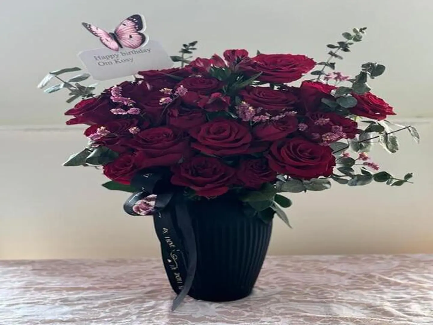 Butterfly Rose Vase