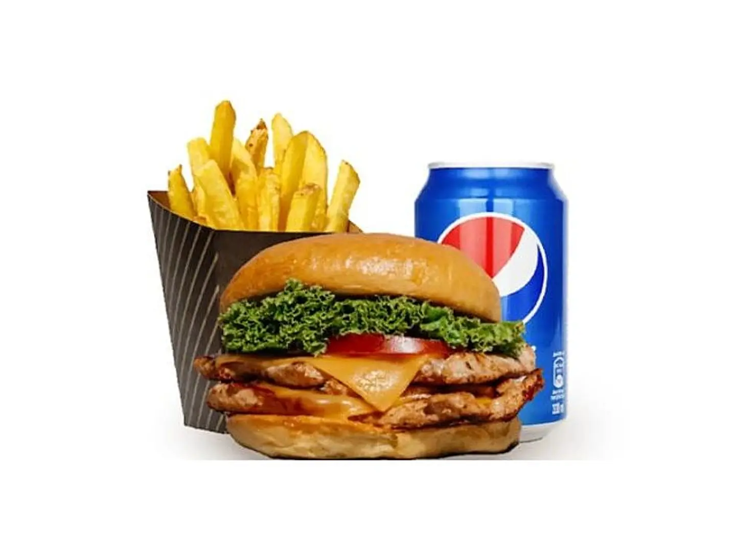 Double Chicken Burger Meal